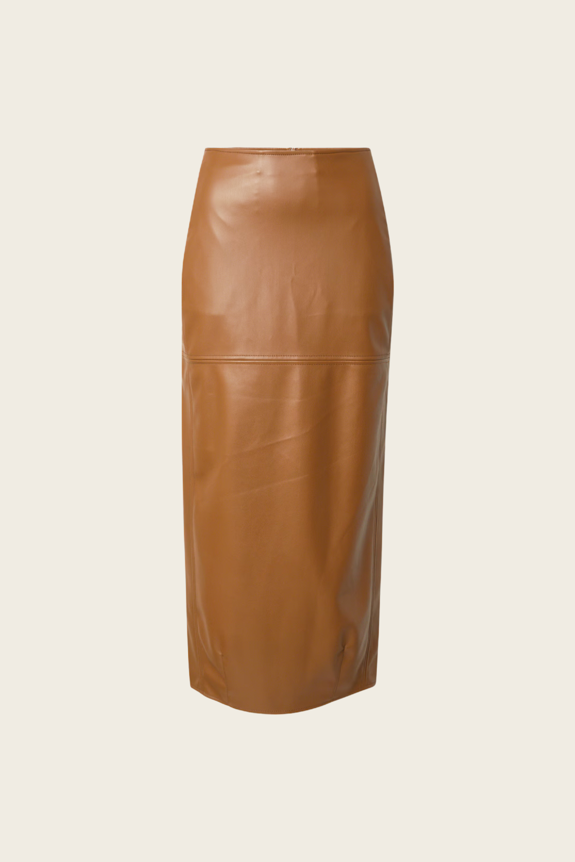 Fabiana Skirt Cognac, Material: 100% Polyester (Faux leather), Colour: cognac, Fit: Regular fit, New Arrivals, FW25, Espace Cannelle