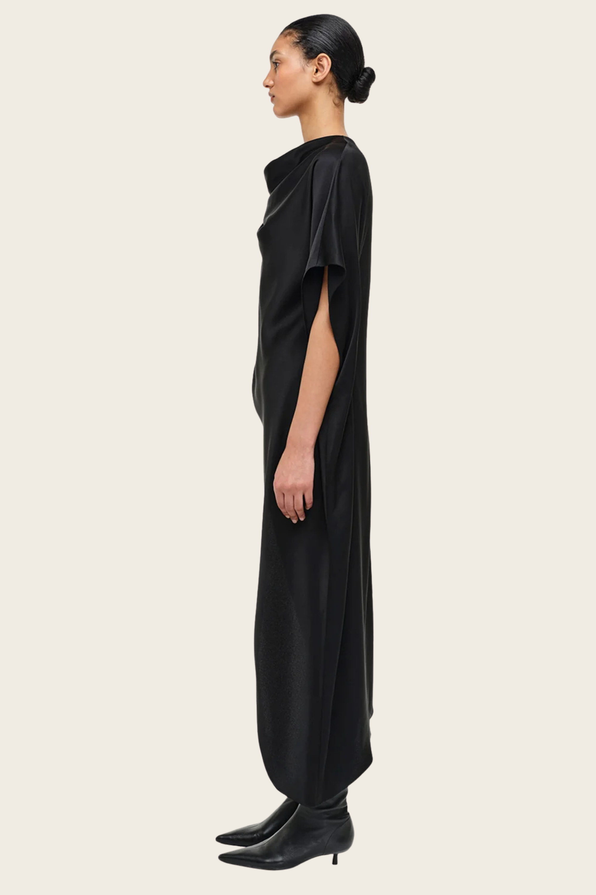 Sadia Satin Mini Cape Dress - Simkhai