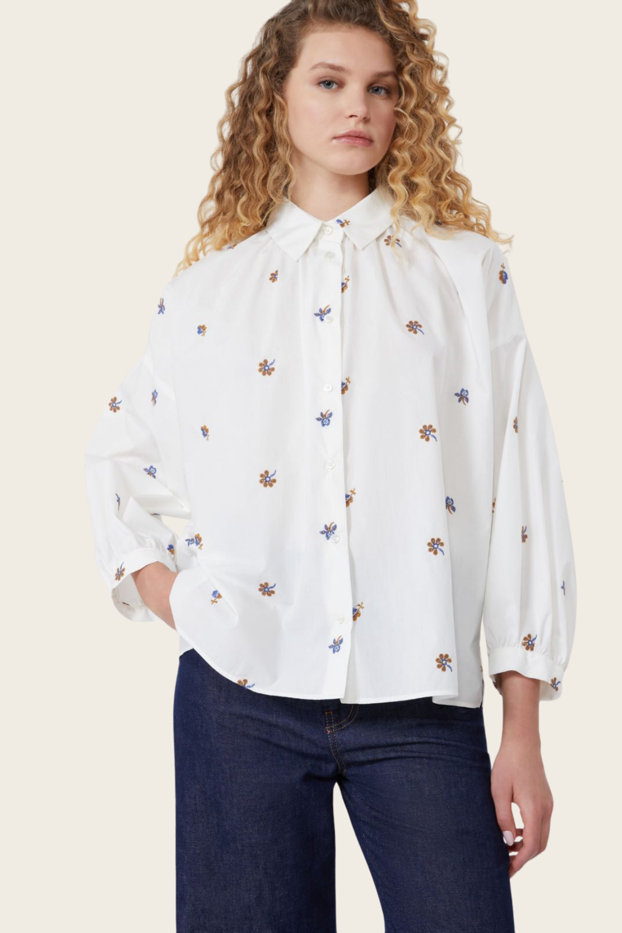 Poplin shirt with embroidery - MaxMara