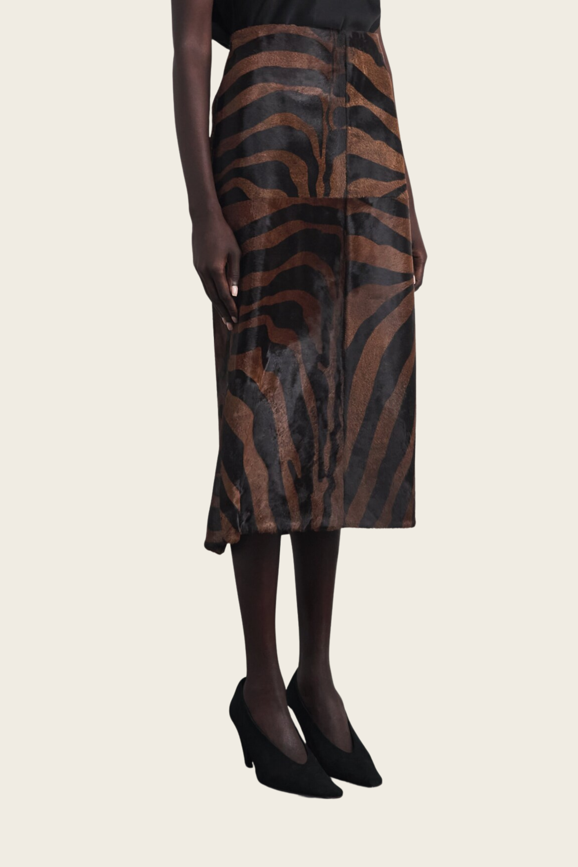 Tobiana Calf Hair Midi Skirt - Simkhai