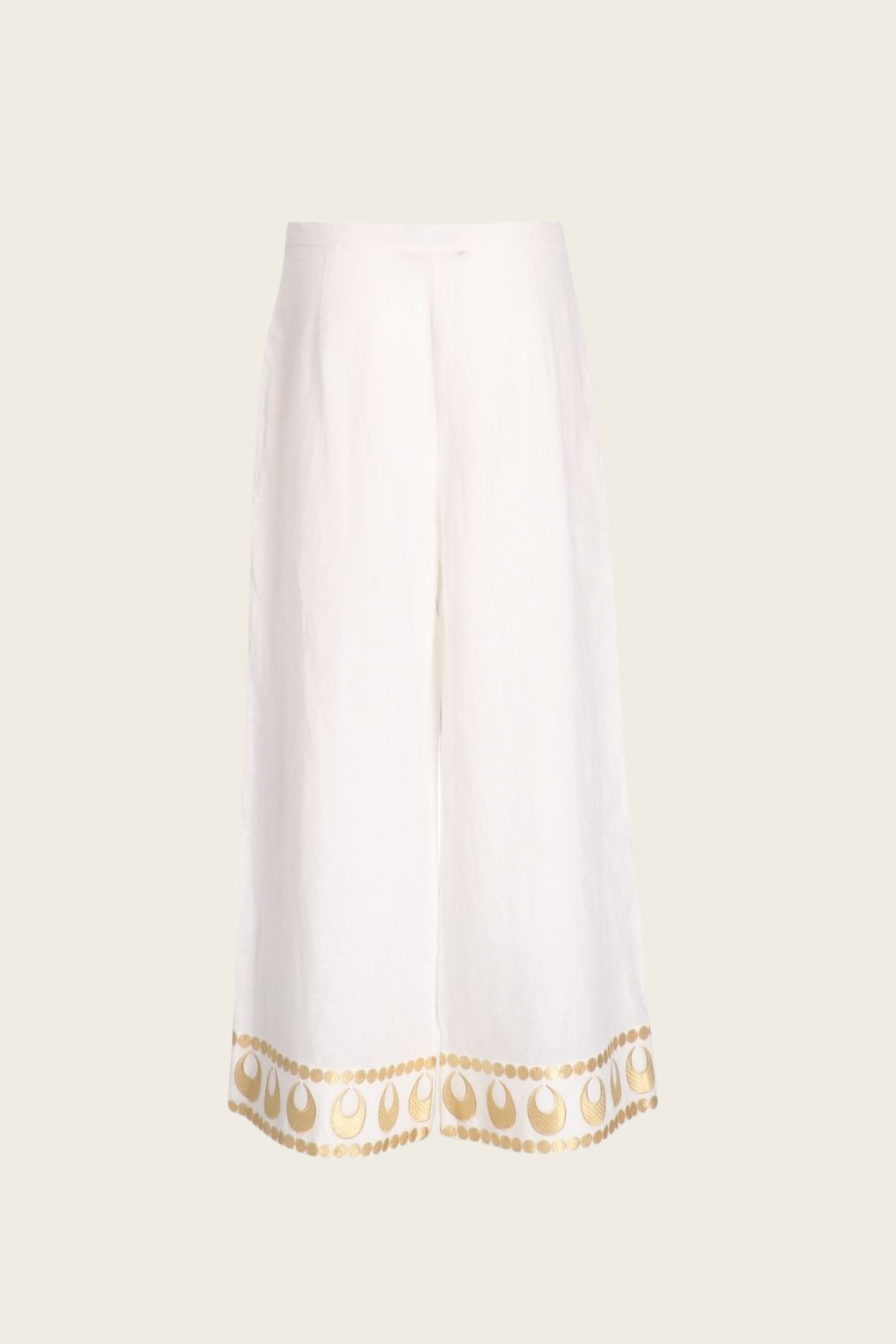 Selene Linen Trousers - Greek Archaic Kori (desc feita) - ESPACE CANNELLE - New Arrivals