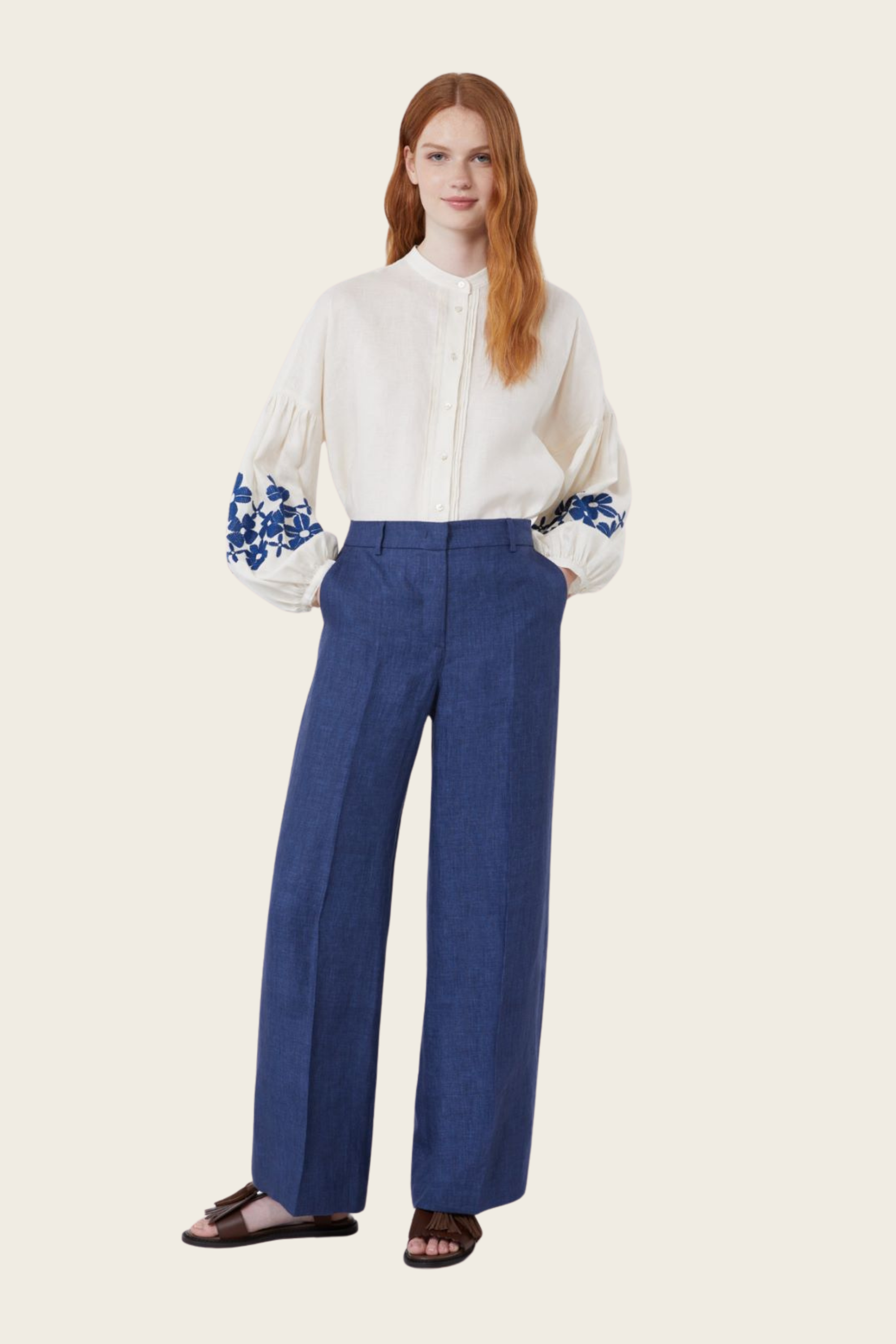 Linen canvas trousers - MaxMara