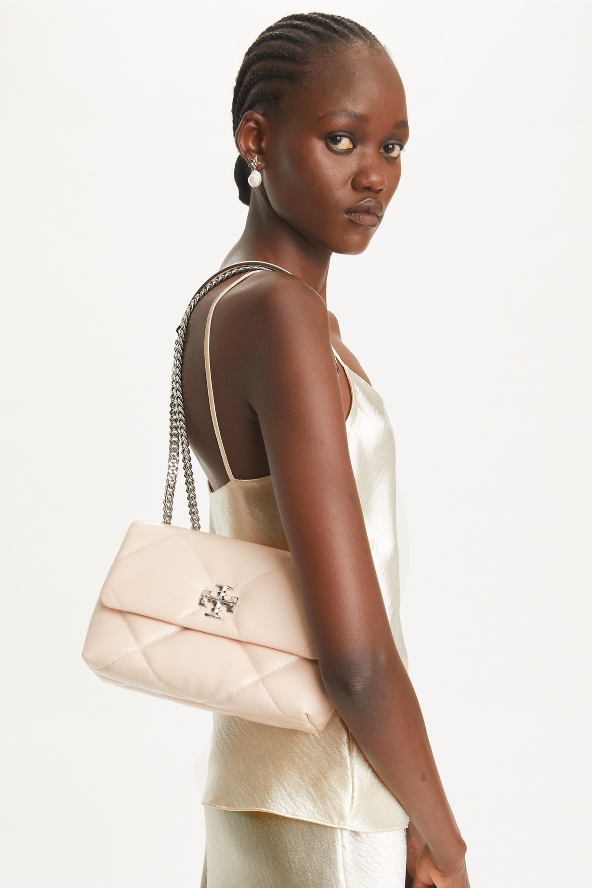 Small Kira Diamond Quilt Convertible Shoulder Bag - Tory Burch