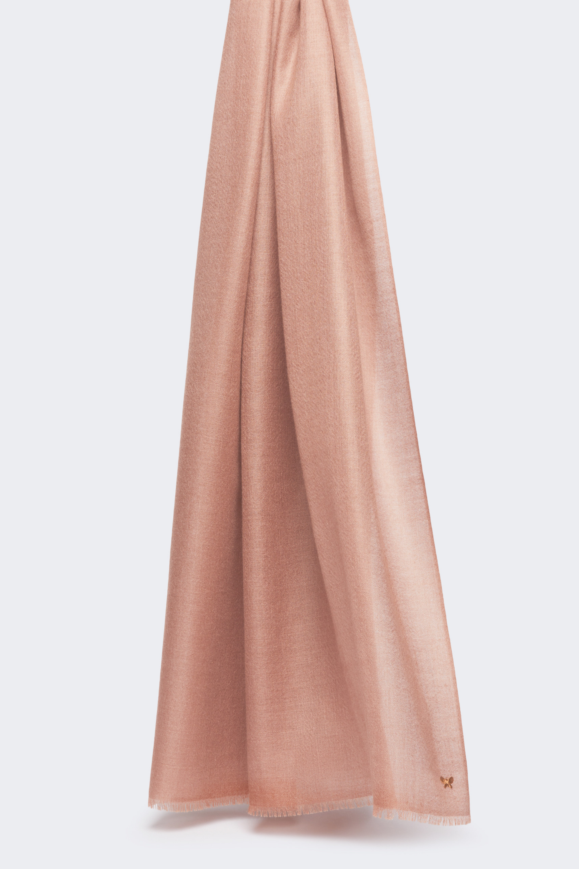 Rauche Silk Blend Stole, Material: 55% Cashmere, 45% Silk, Colour: Mustard, Fit: Rectangular stole, 180 x 80 cm, New Arrivals, FW25, Espace Cannelle
