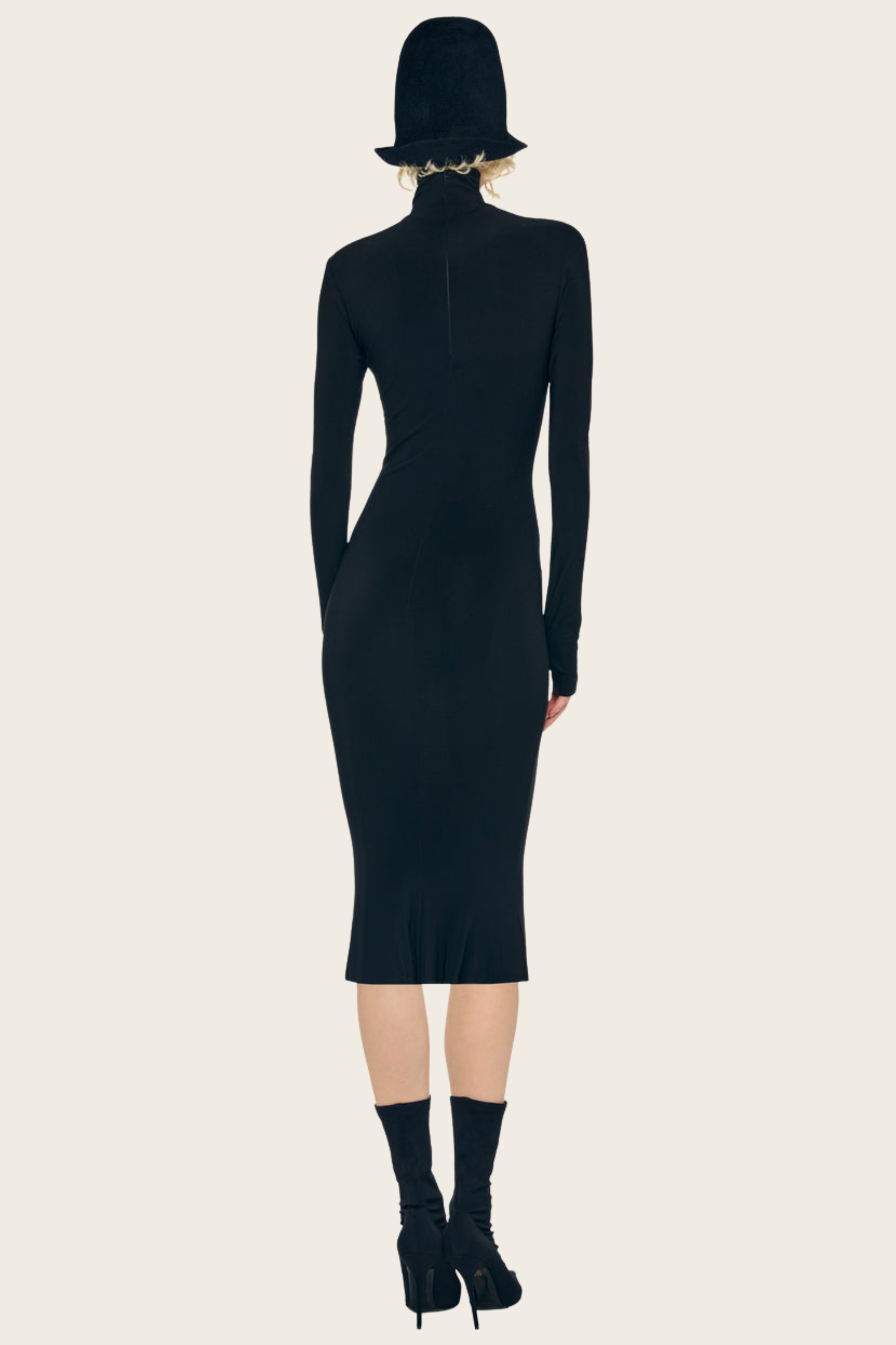 Long Sleeve Turtleneck Dress - Norma Kamali