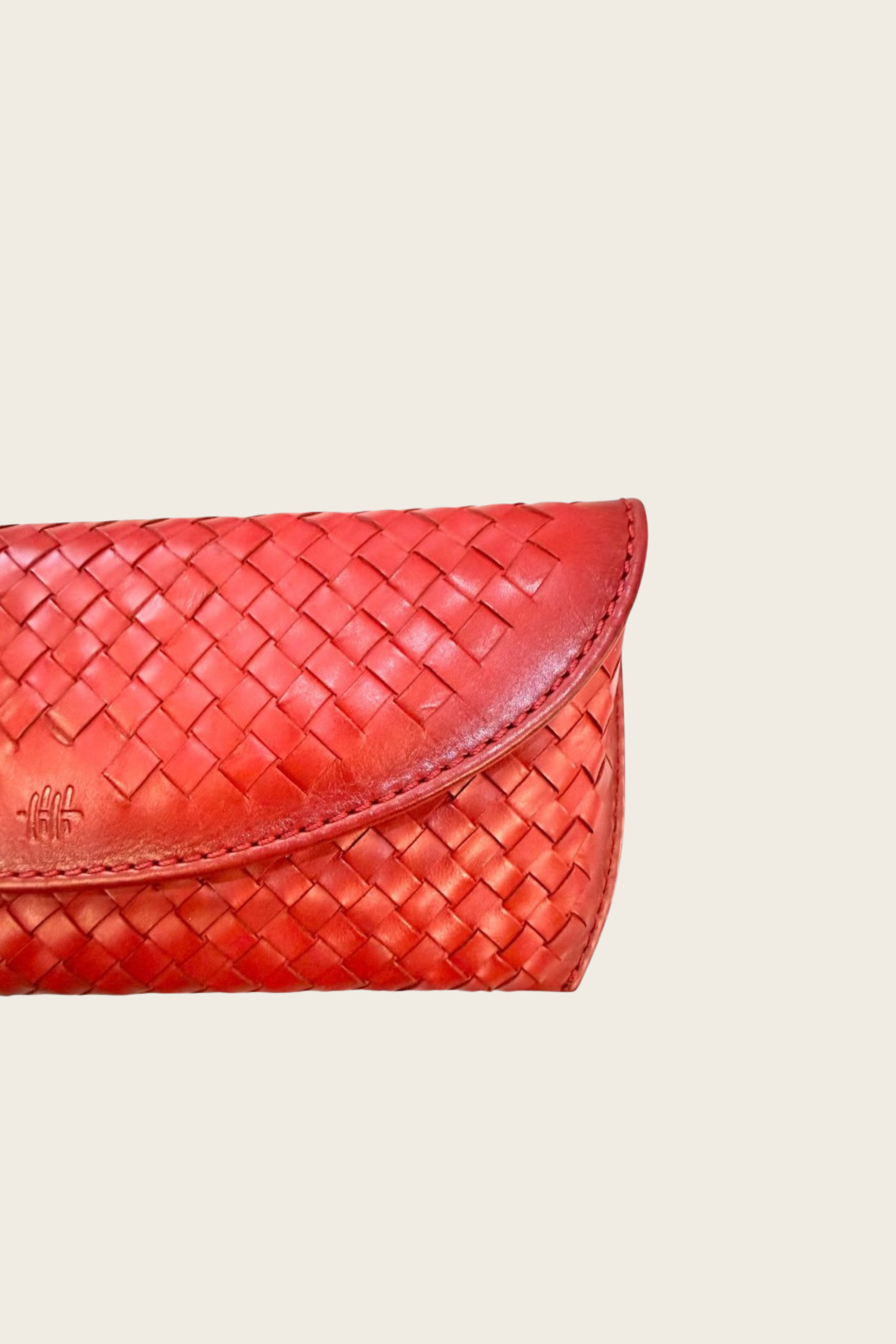 Red Leather Eyeglass Case - Dragon Diffusion