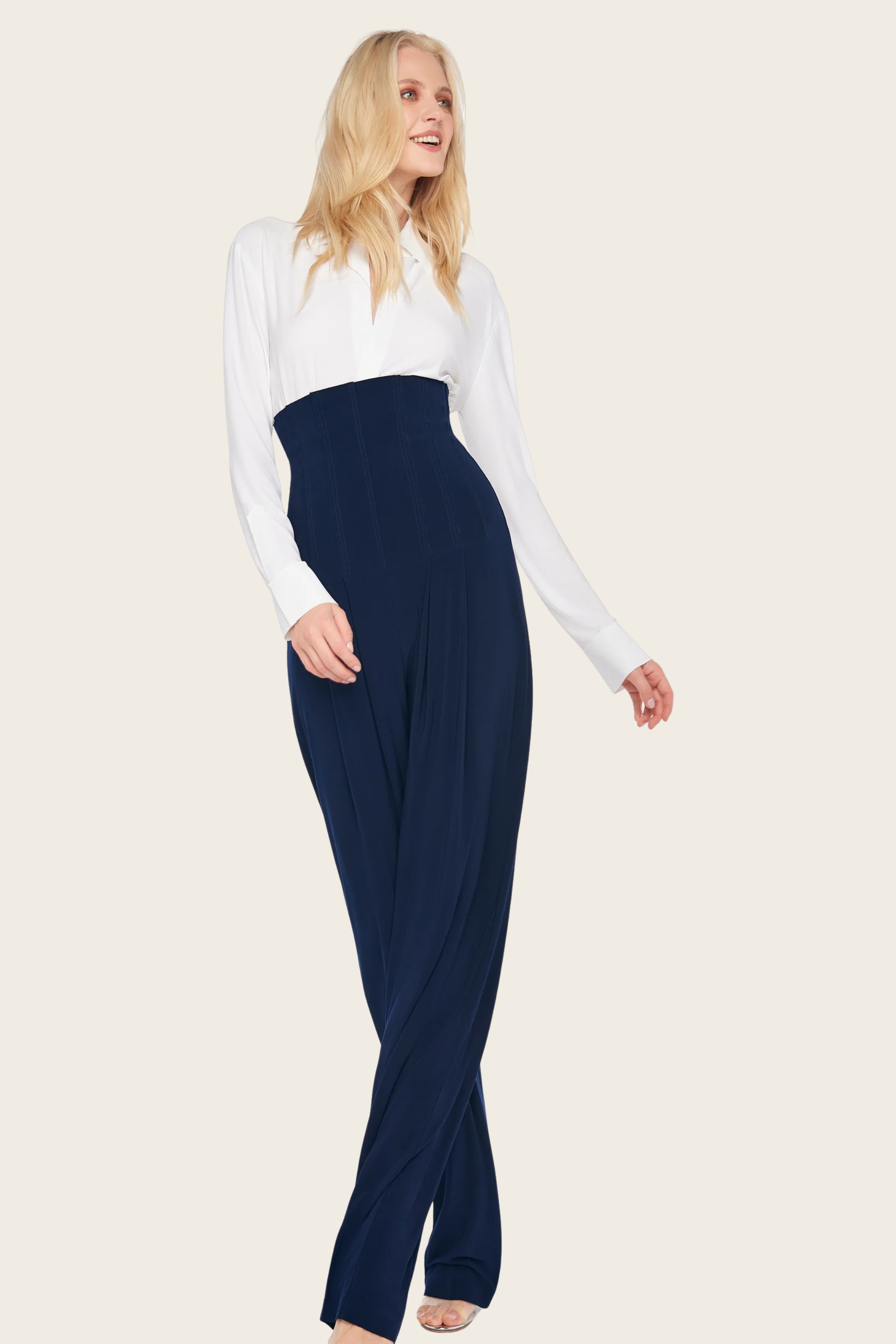 Camisola NK com suporte de gola - Norma Kamali