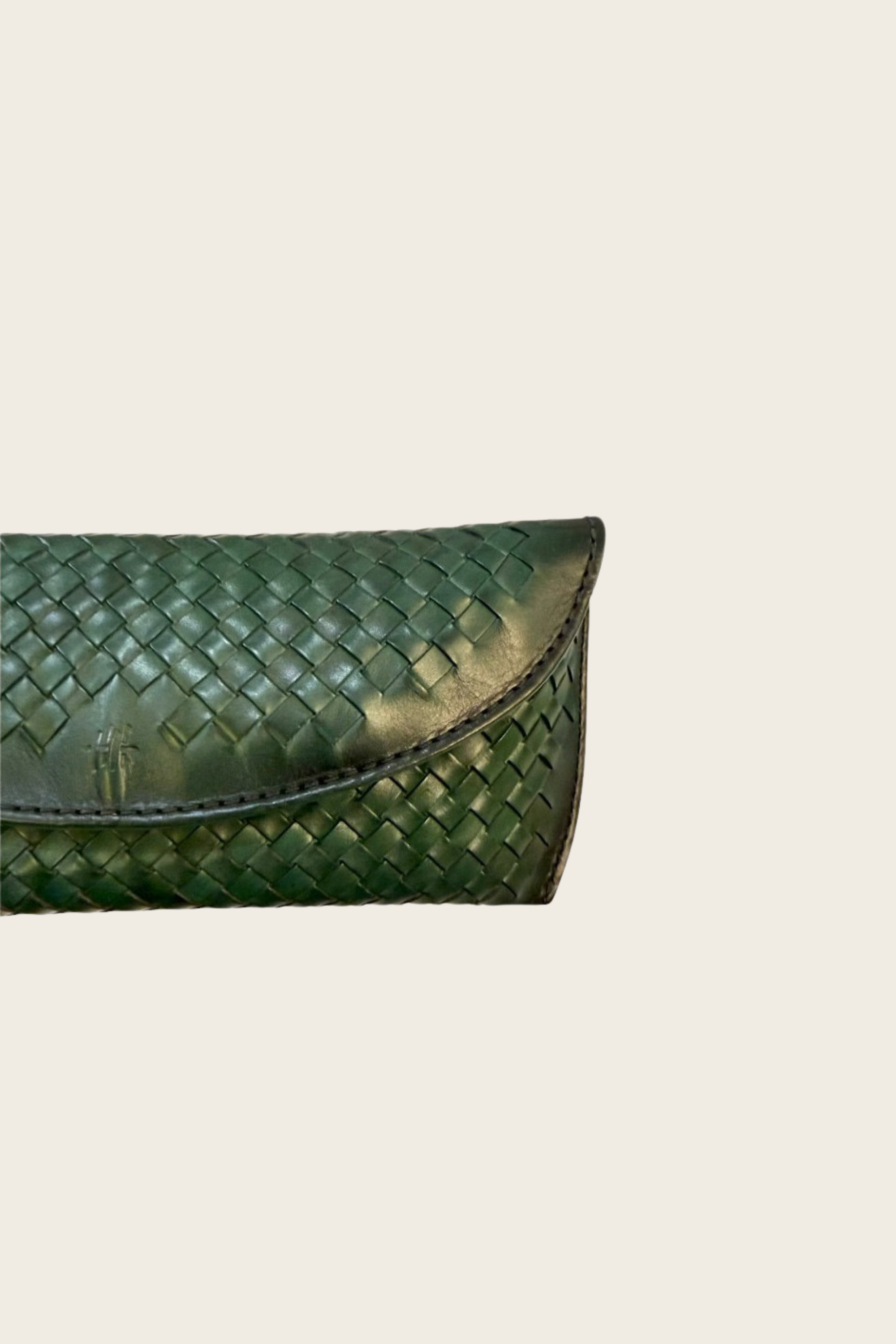 Green Leather Eyeglass Case - Dragon Diffusion