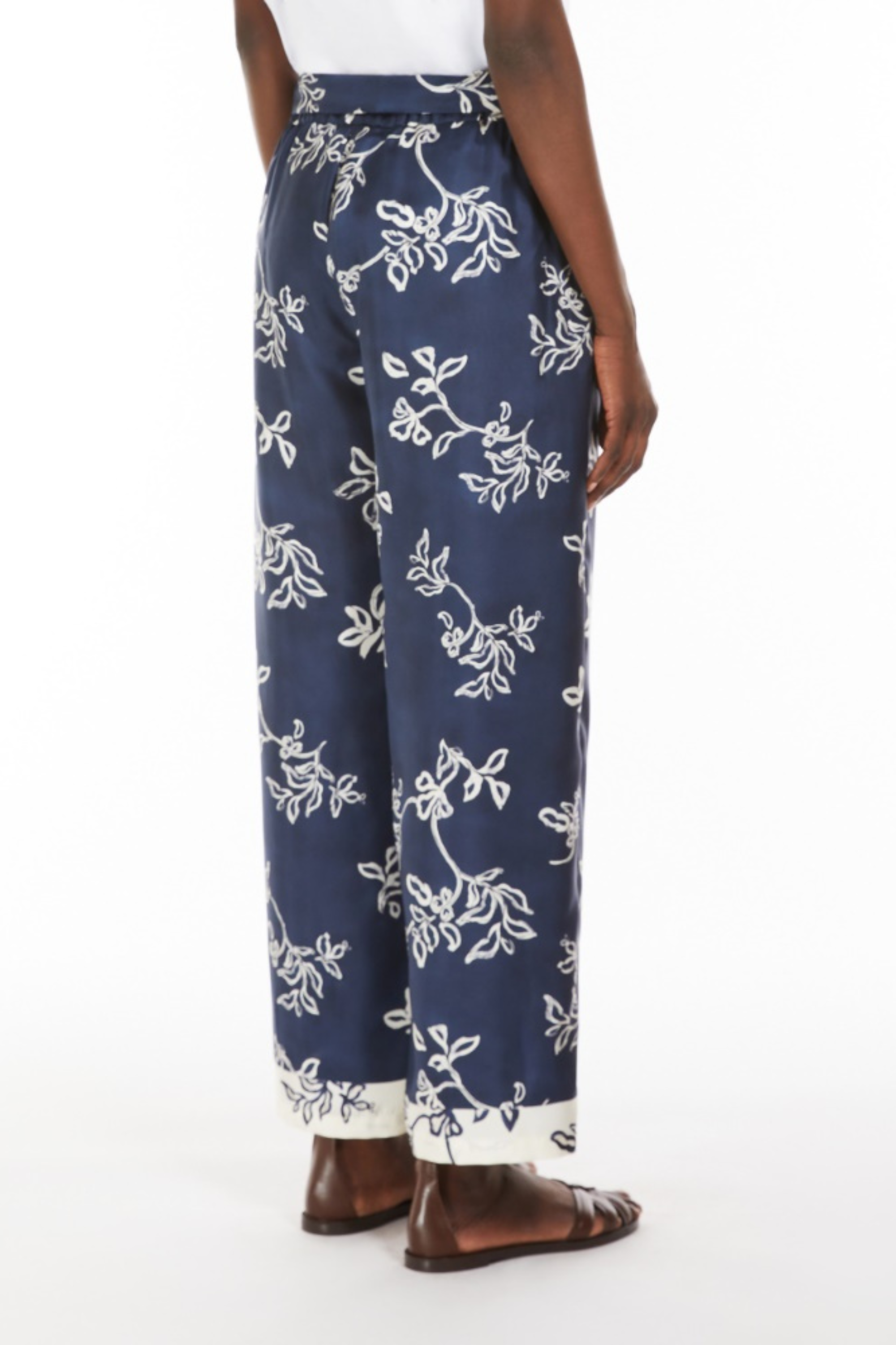 Cinzia high-rise silk wide-leg pants - Max Mara
