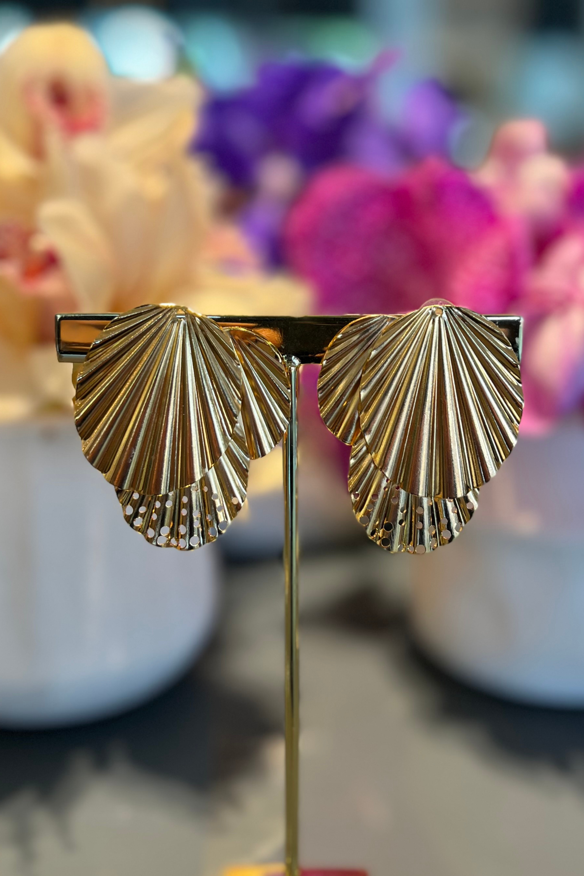 Shell Embellished Earrings - Melissa Kandiyoti