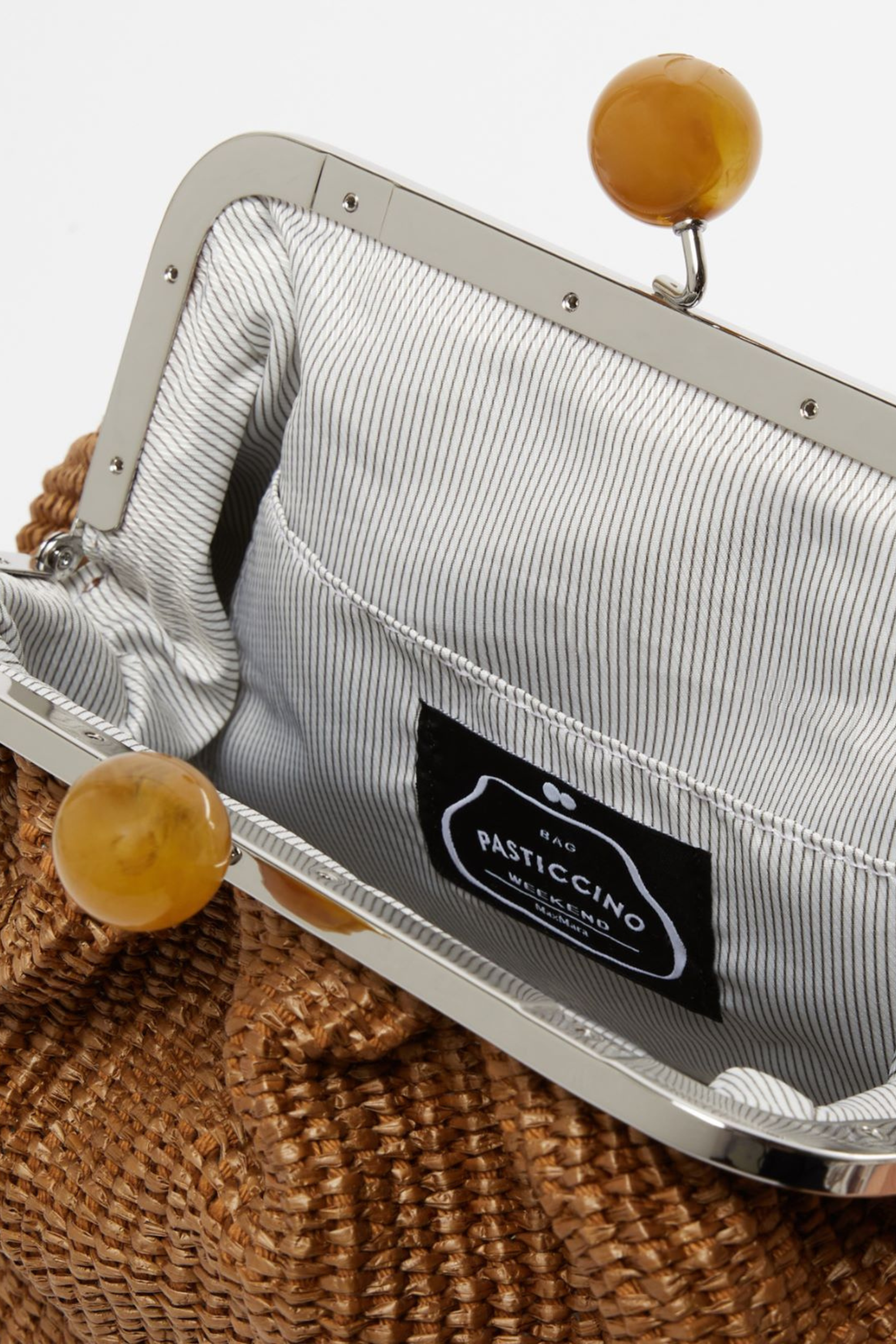 Medium raffia-effect Pasticcino bag - Max Mara
