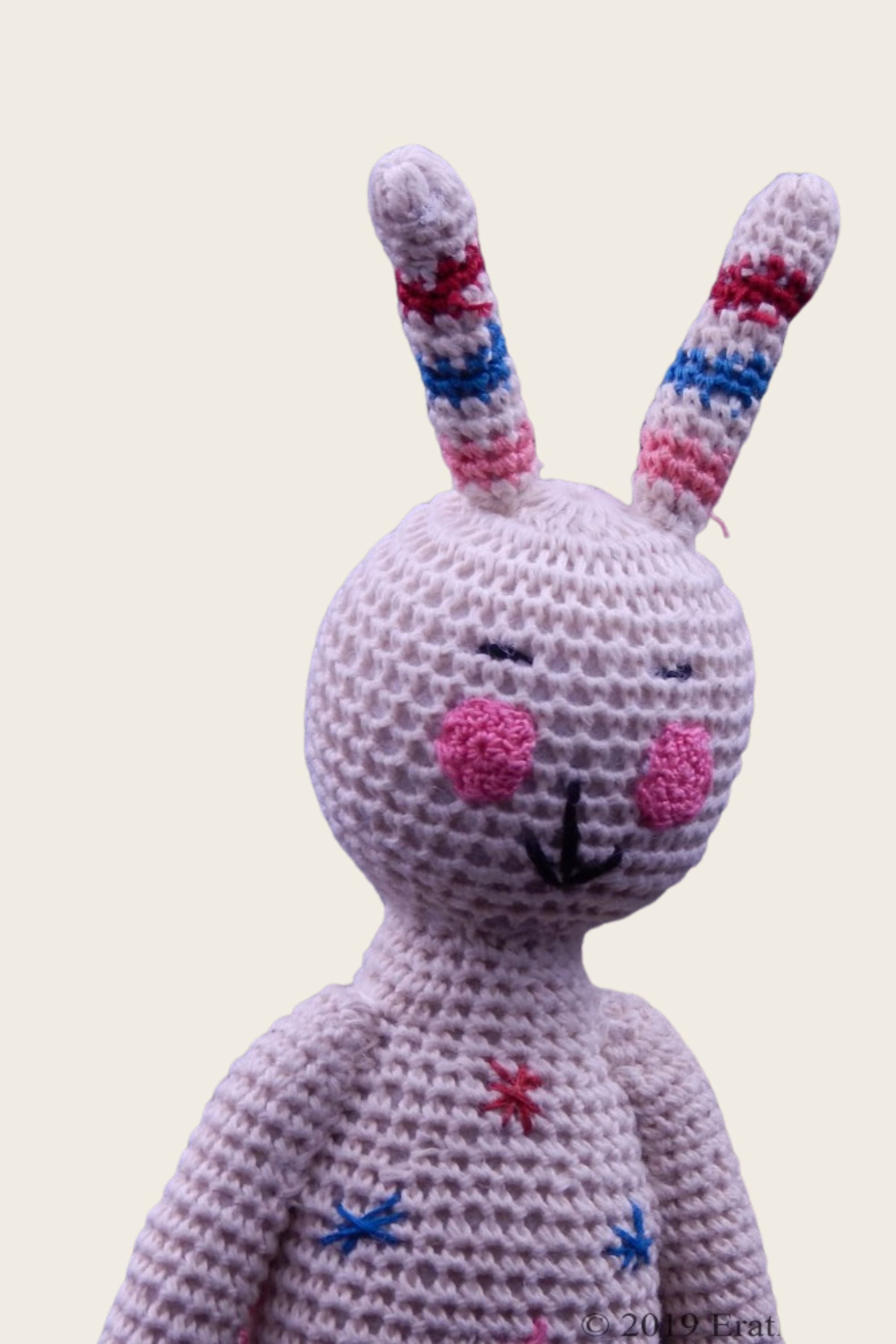 Crochet Cotton Bunny Soft Toy - Dragon Diffusion