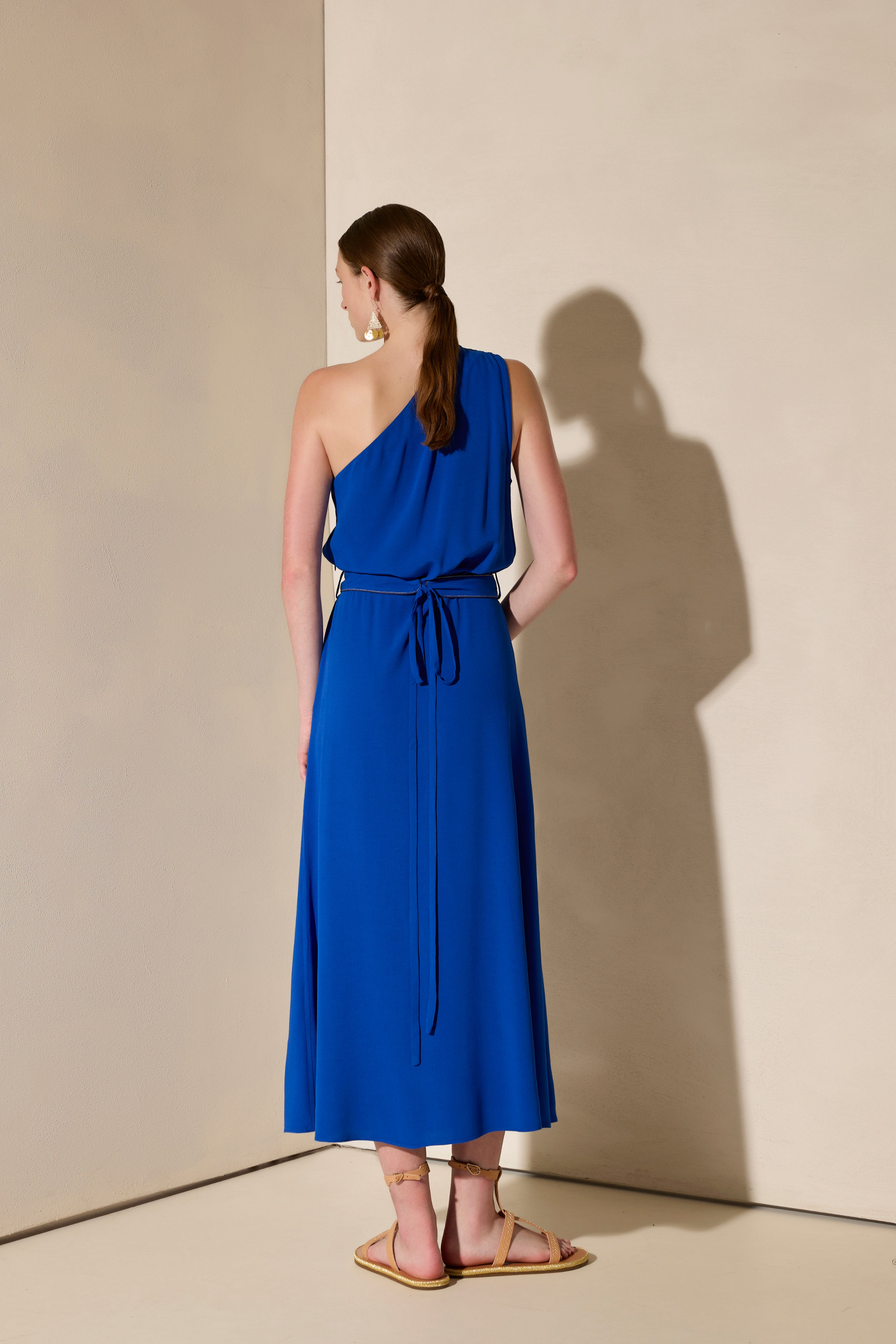 Porpes One Shoulder Midi Dress - Ancient Kallos