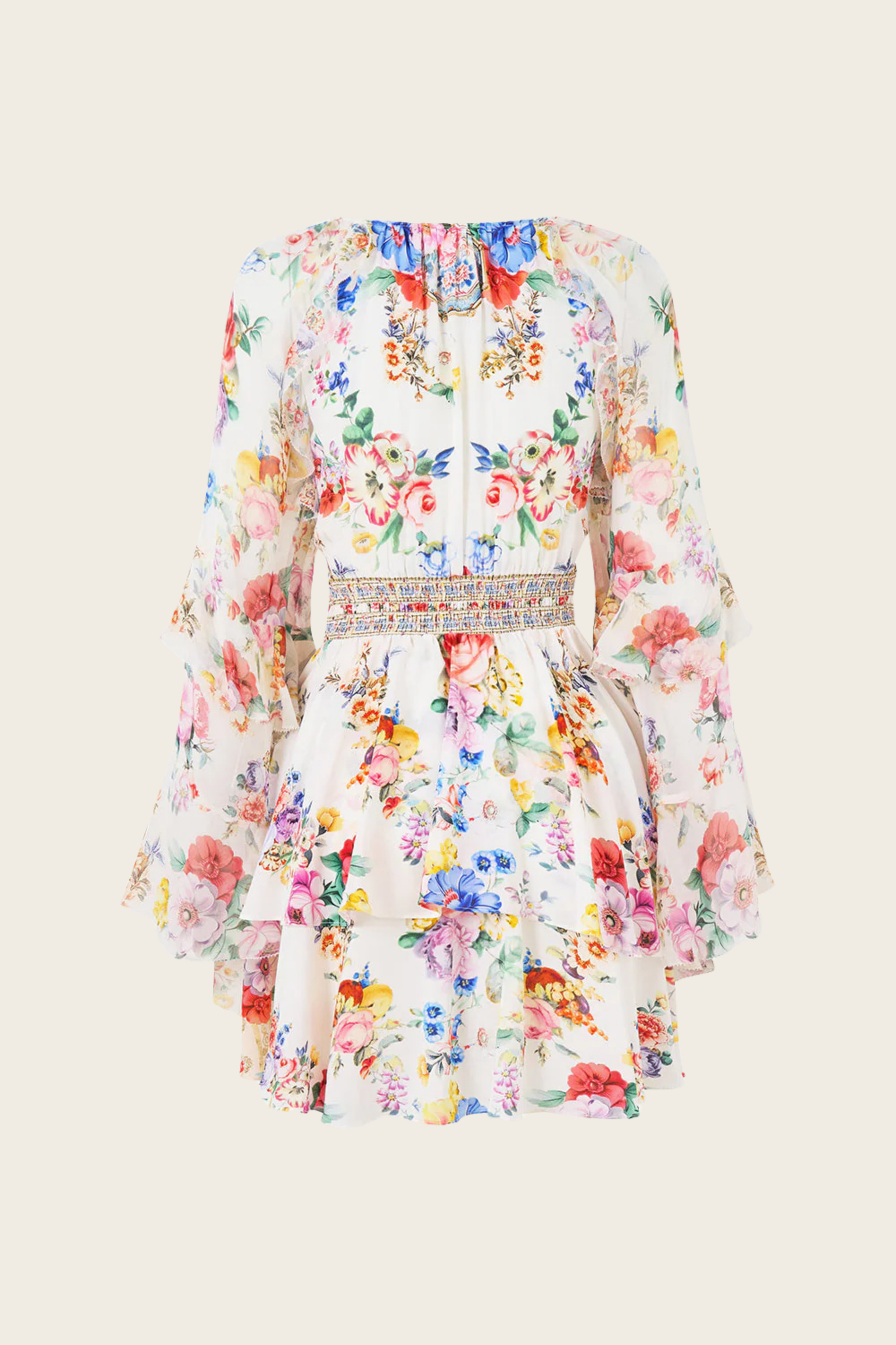 Short Waistband Dress with Ruffle Sleeve - Camilla - ESPACE CANNELLE - SS26 - New Arrivals