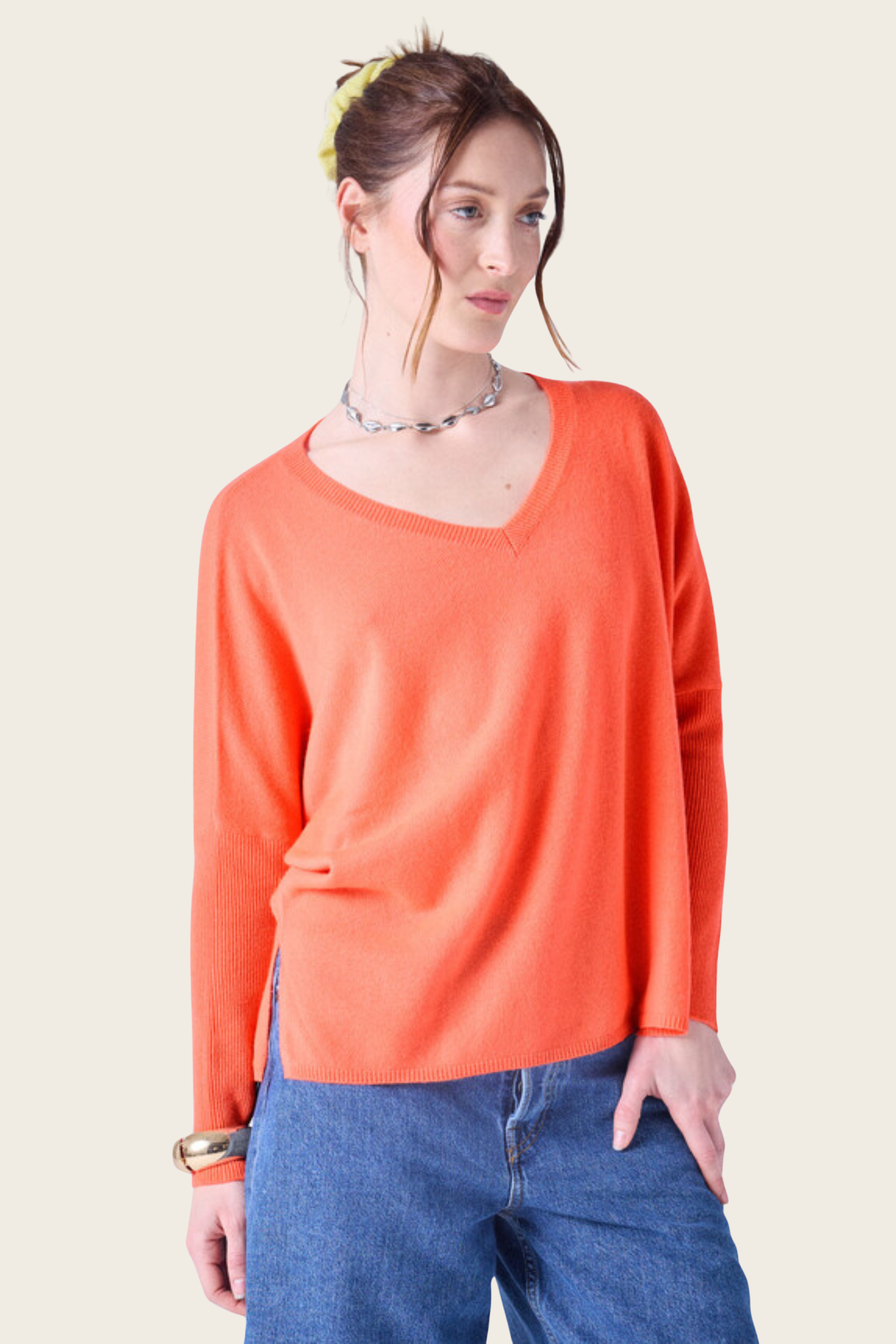 Camille cashmere v-neck poncho jumper - Absolut Cashmere