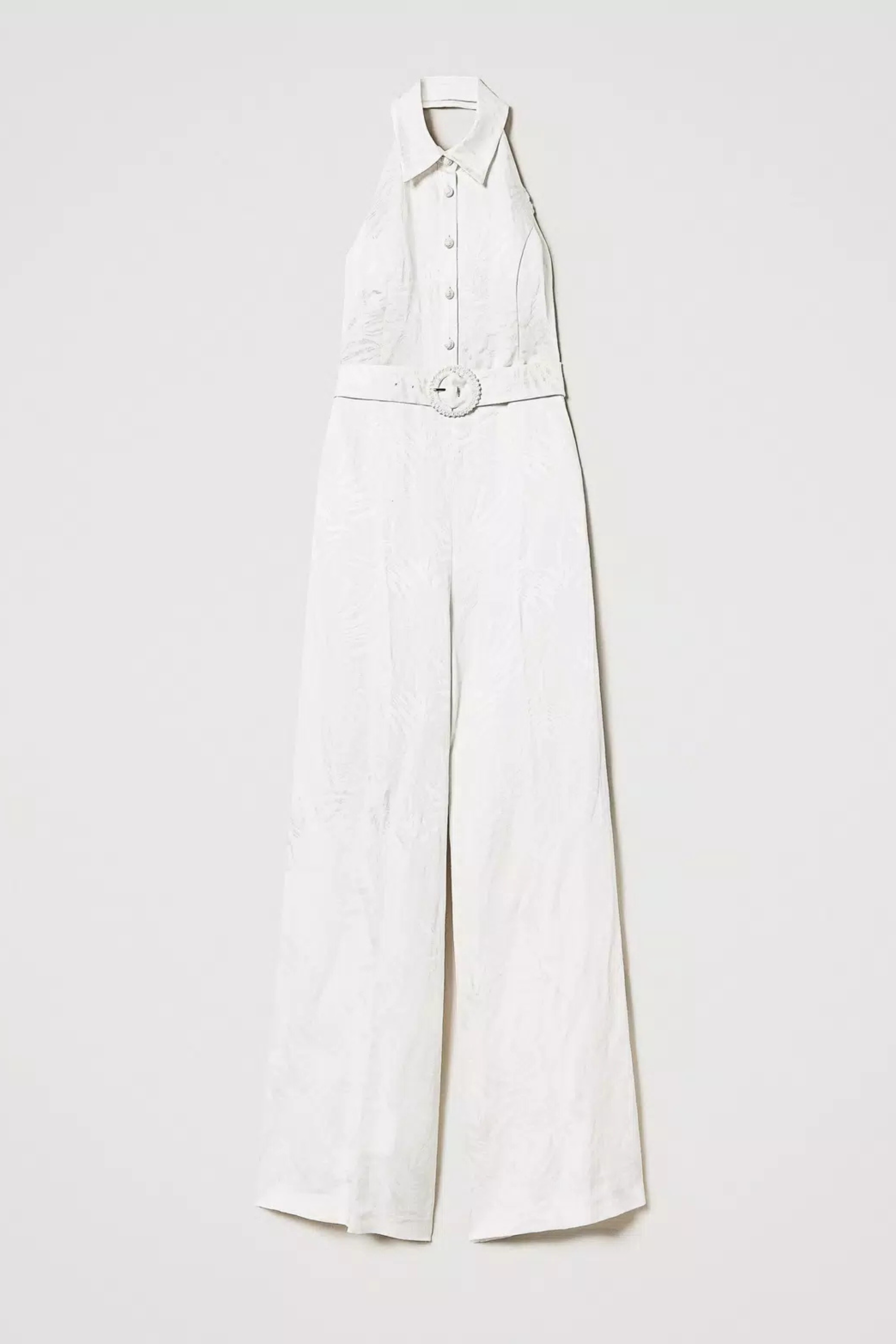 Long jacquard satin jumpsuit - Twinset