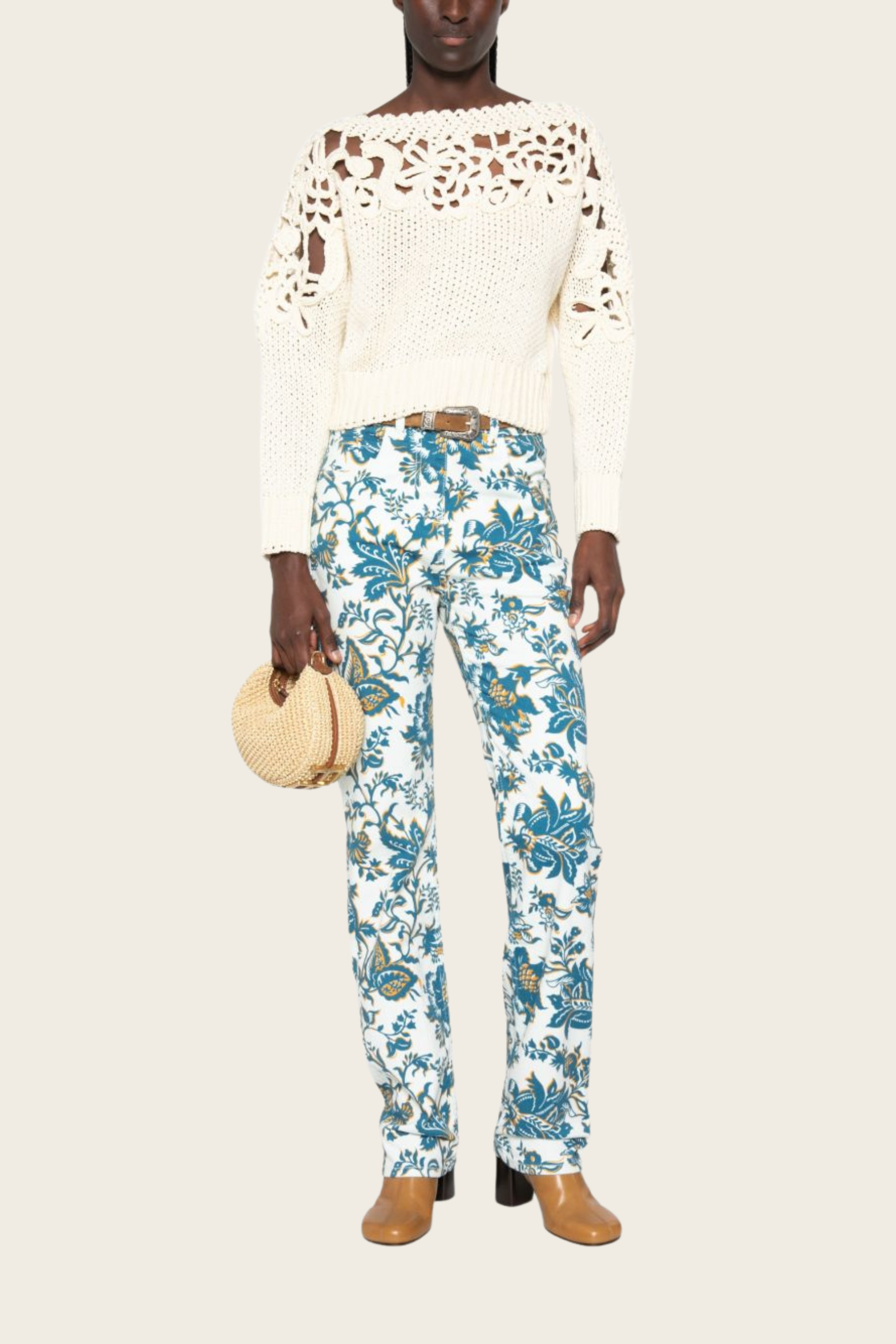 Floral Print Jeans - Etro