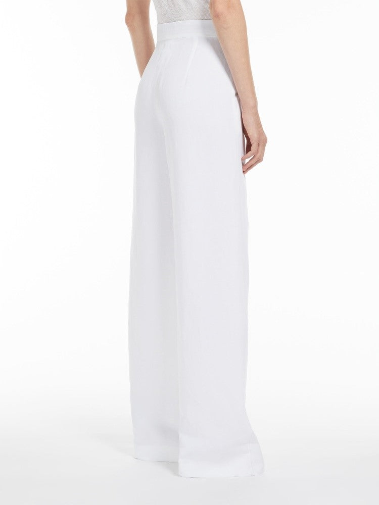 Flowing viscose and linen trousers - MaxMara Studio