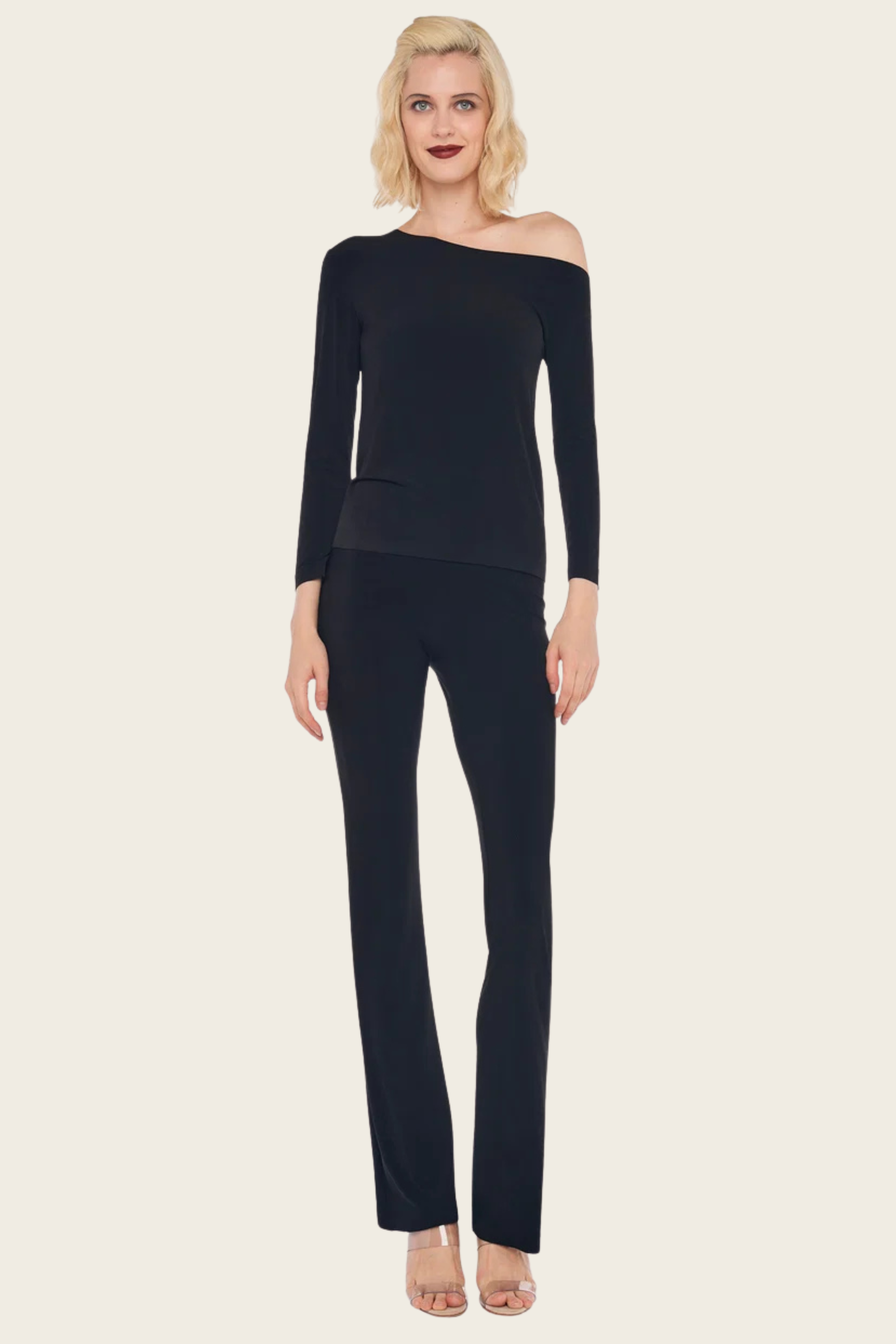 Long Sleeve Drop Shoulder Top - Norma Kamali