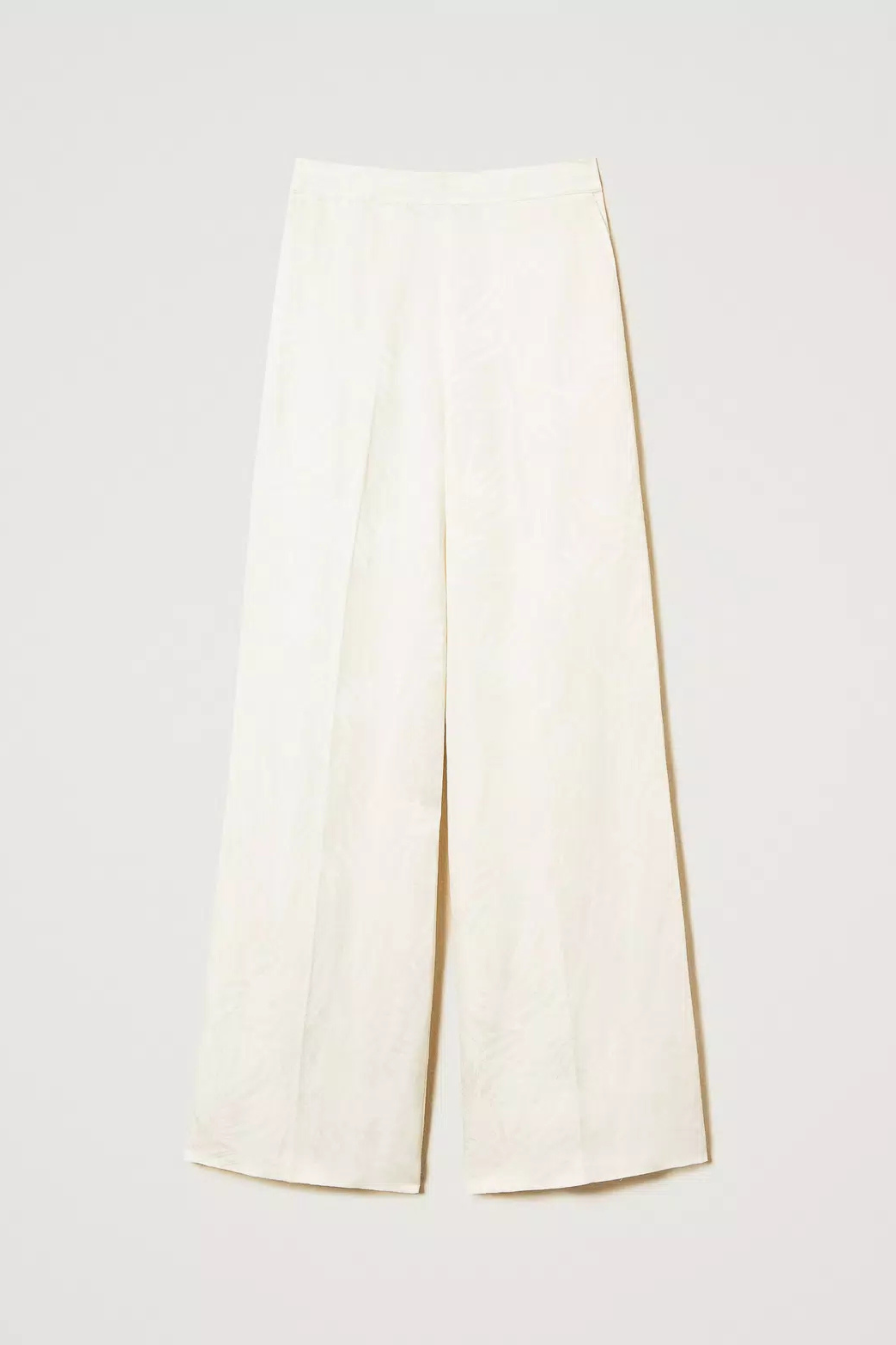 Palazzo trousers in jacquard satin - Twinset