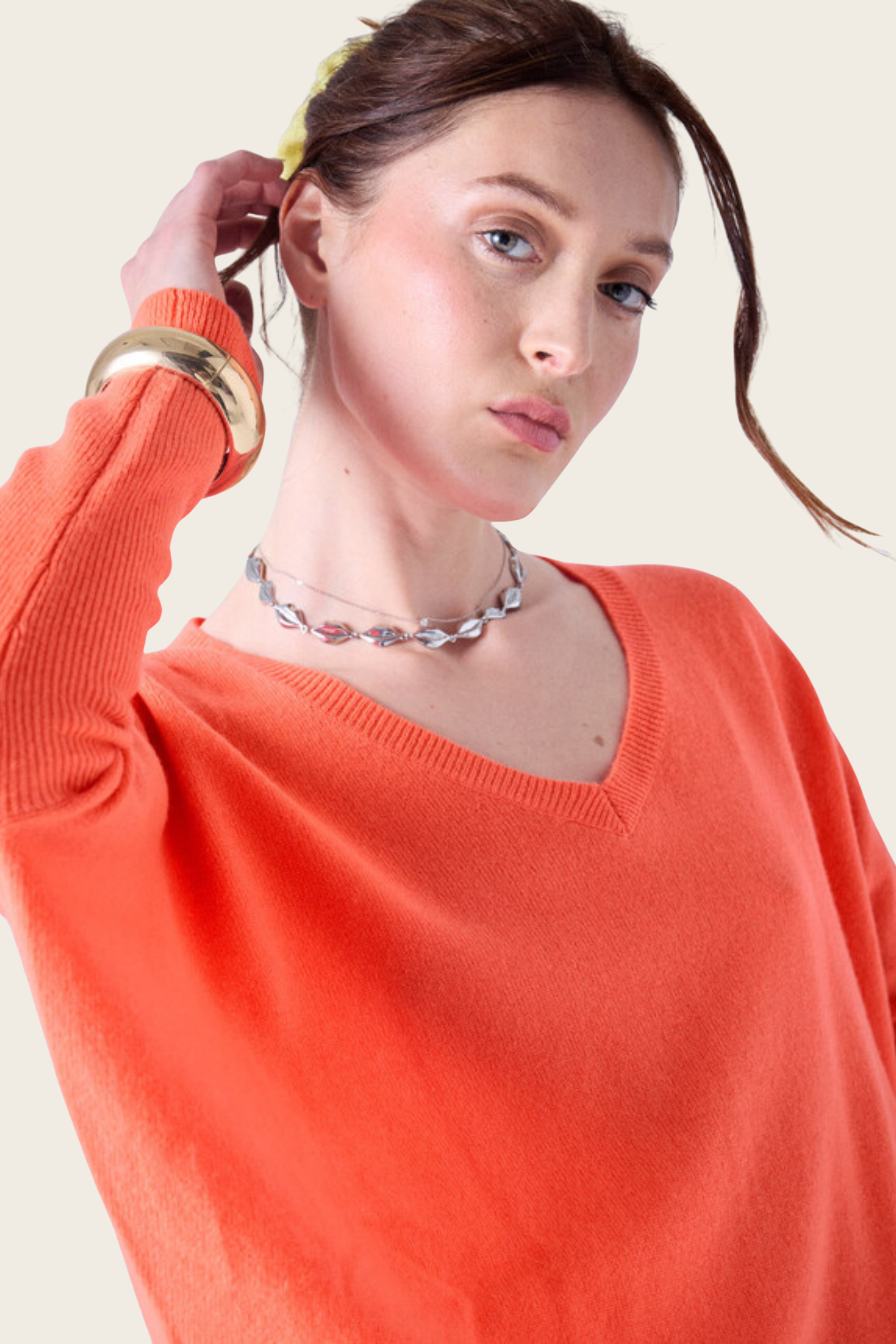 Camille cashmere v-neck poncho jumper - Absolut Cashmere