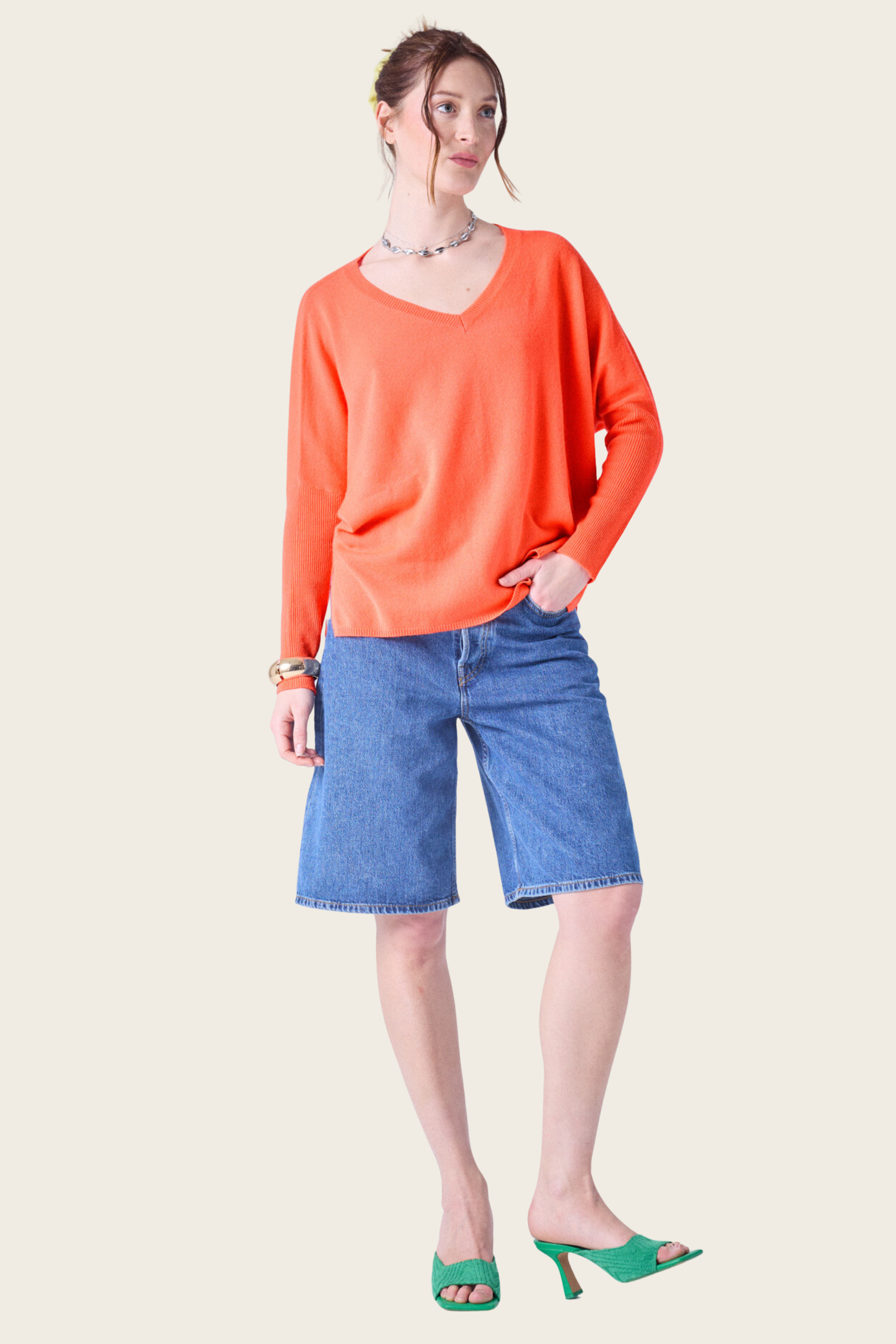 Camille cashmere v-neck poncho jumper - Absolut Cashmere