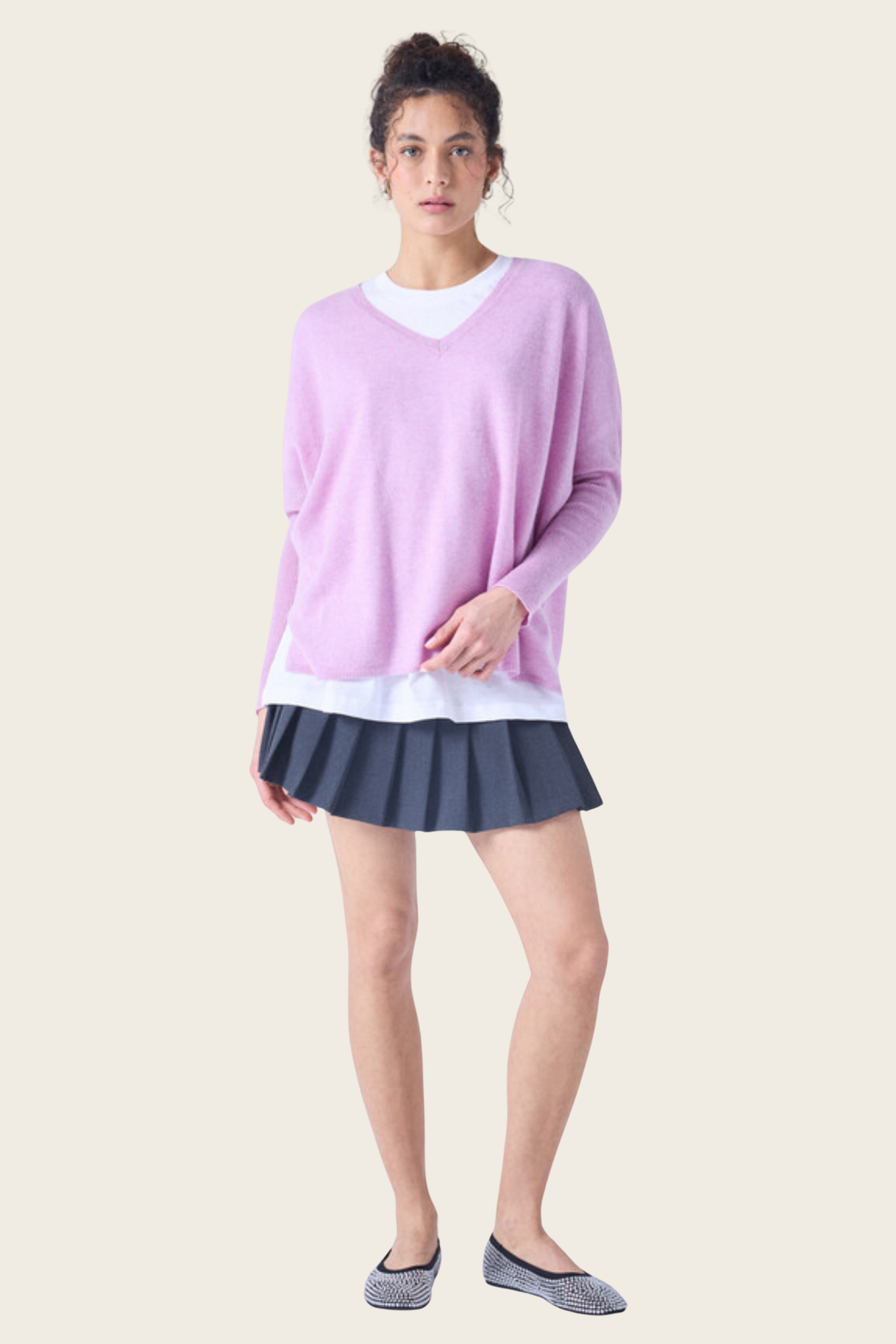 Camille cashmere v-neck poncho jumper - Absolut Cashmere