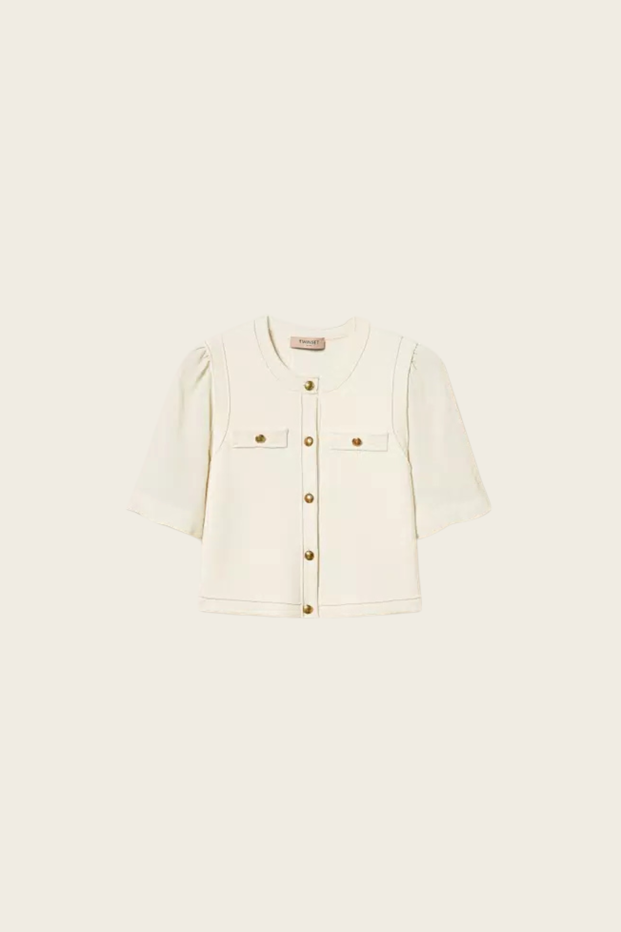 Knitted Cardigan with Metal Buttons - Twinset