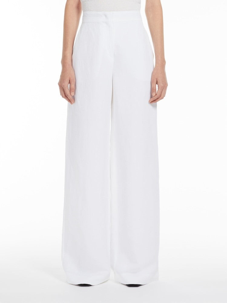 Flowing viscose and linen trousers - MaxMara