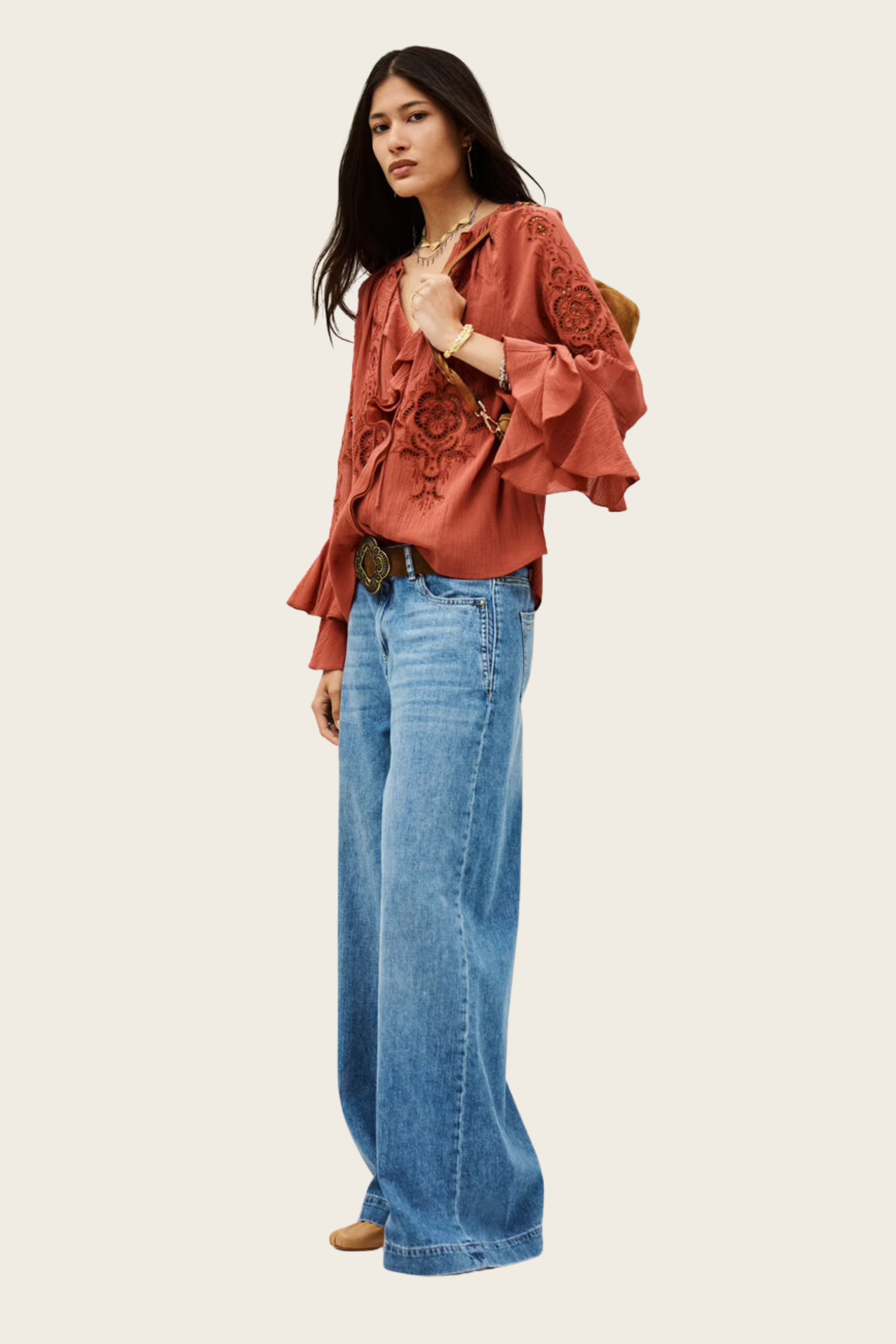 Blusa com Folhos Omar - Ba&Sh