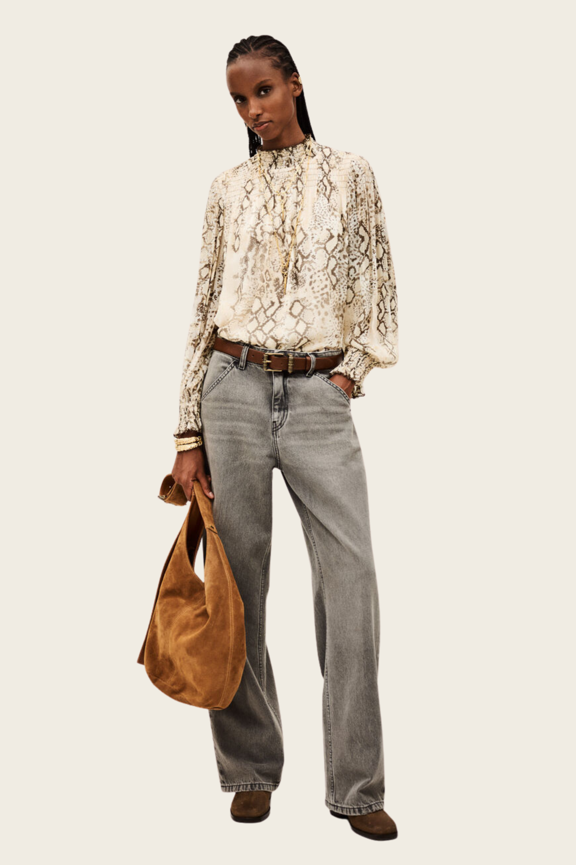 Shamy High Neck Blouse - Ba&Sh