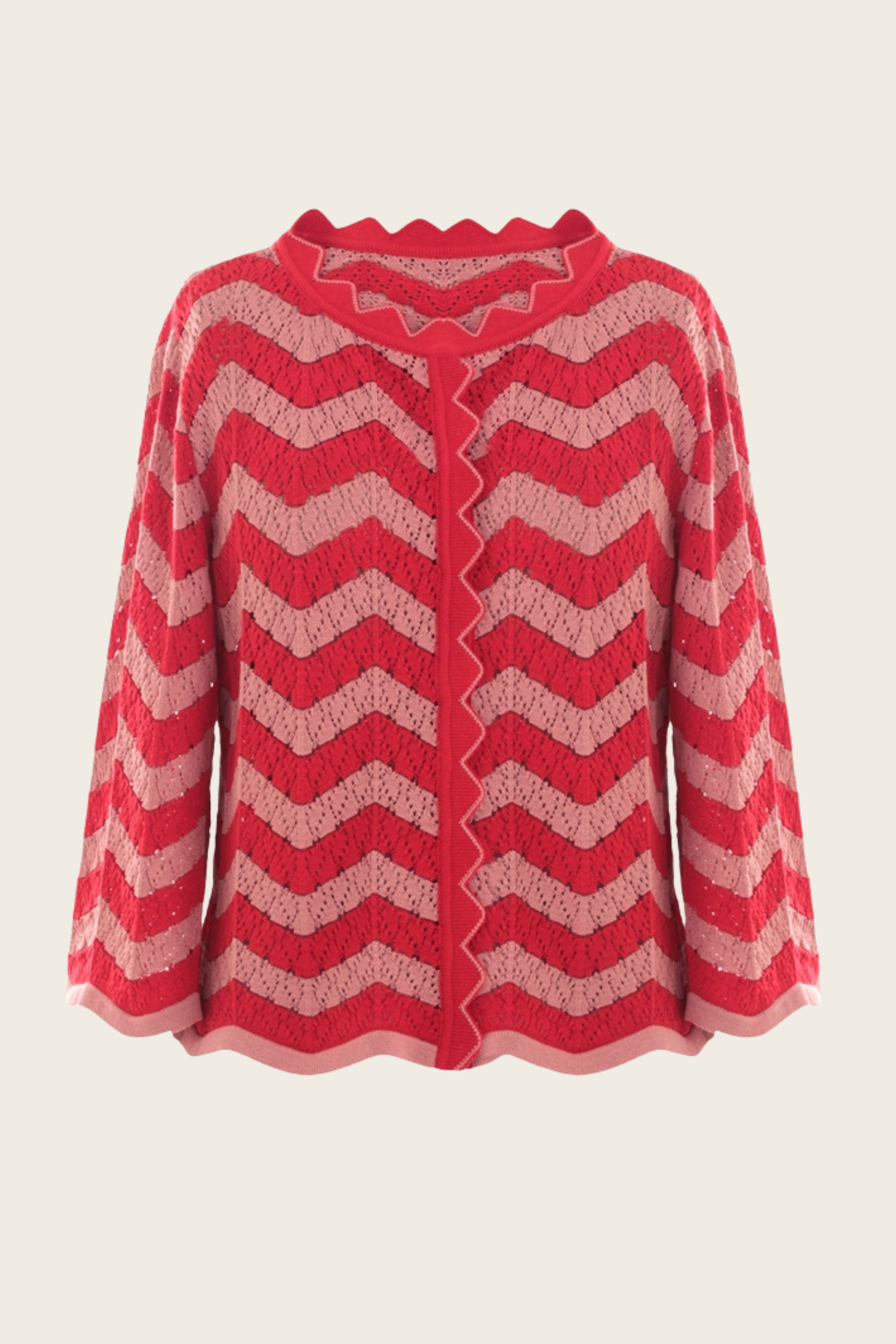 Conjunto de camisola e saia em crochet ondulado - Cecilia Prado