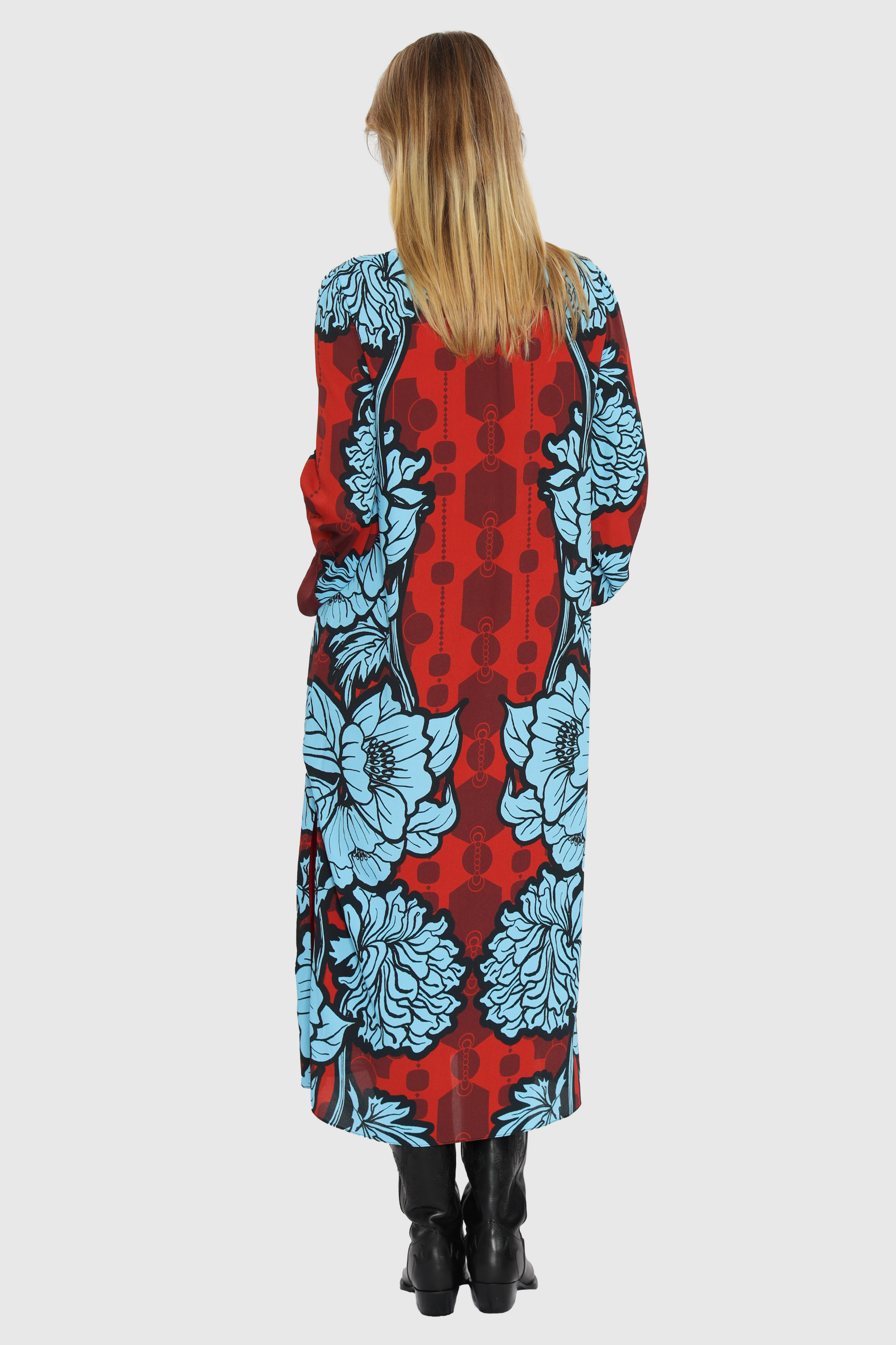 Seraphina Glass Flower Burgundy dress - Borgo de Nor