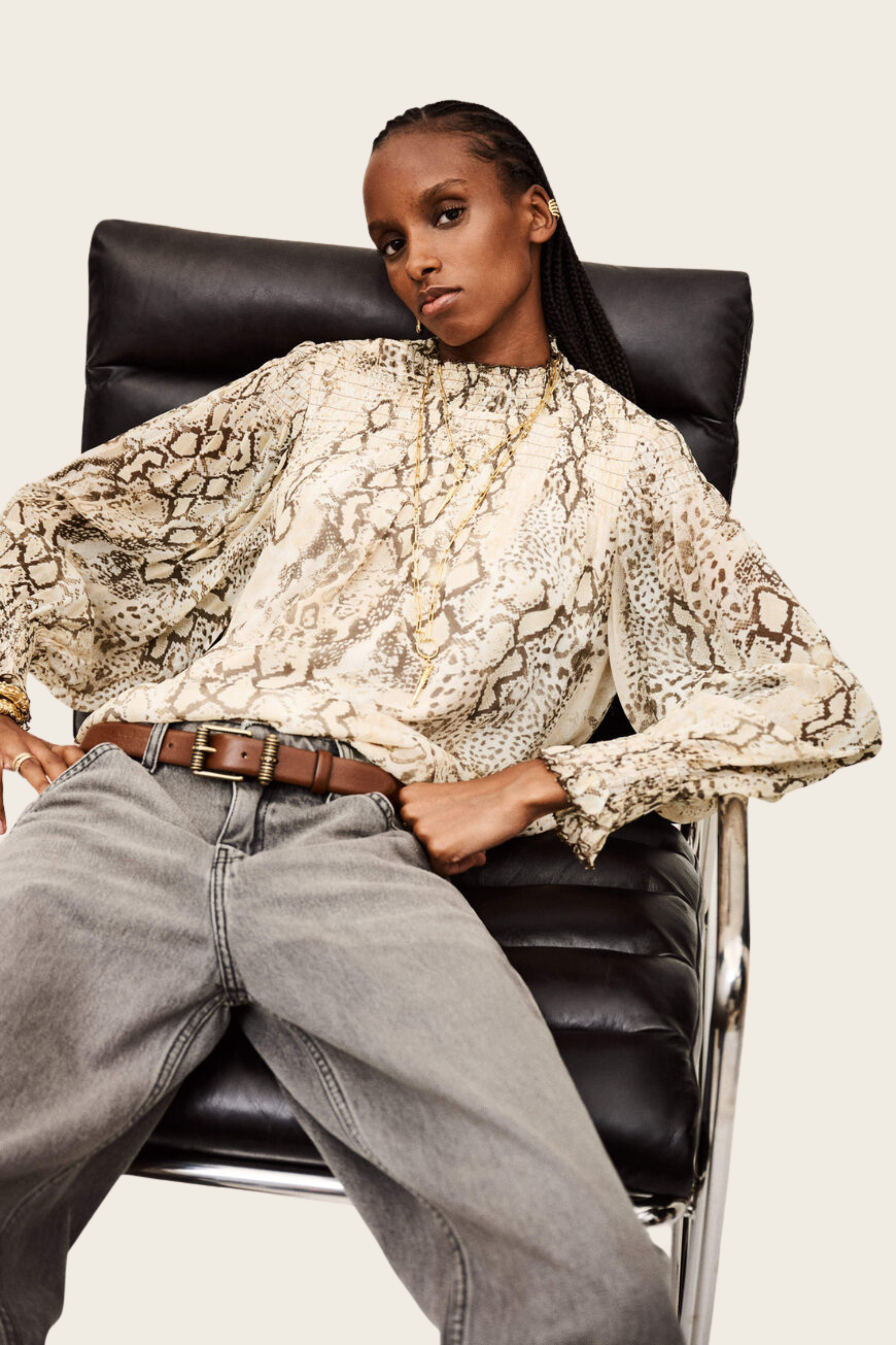 Shamy High Neck Blouse - Ba&Sh