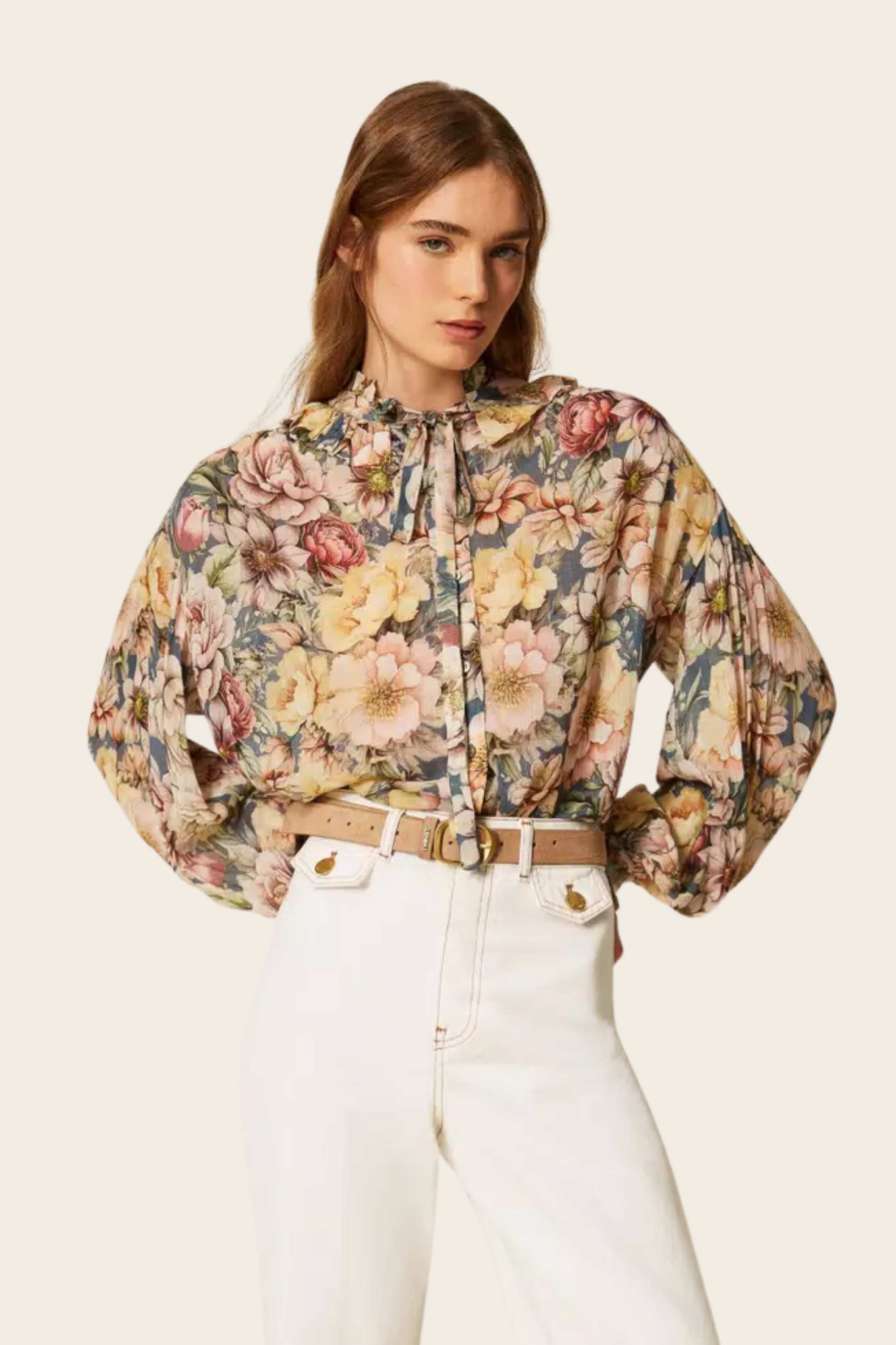 Floral Creponne Shirt - Twinset