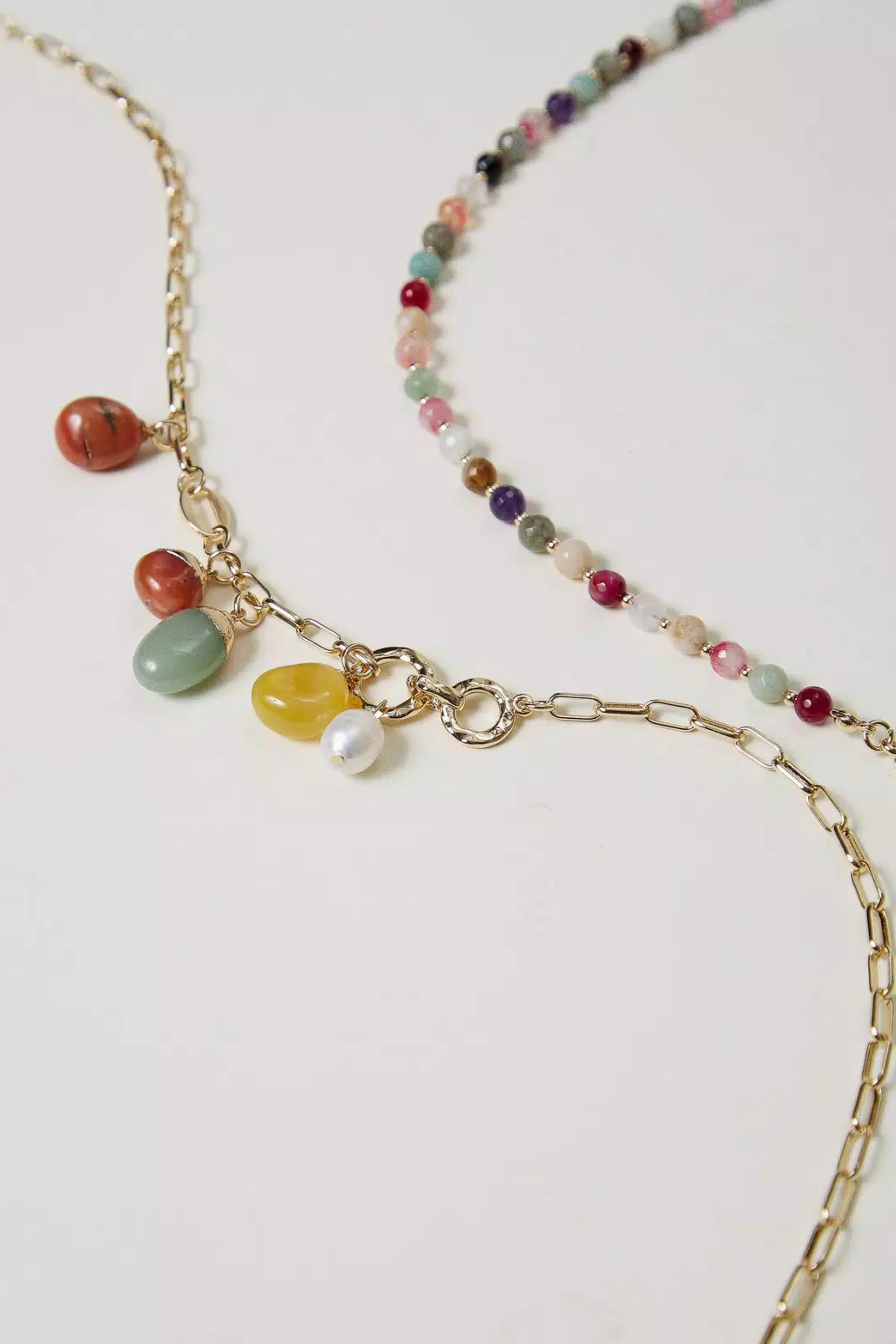 Multi-strand necklace with stones and pendants - Twinset