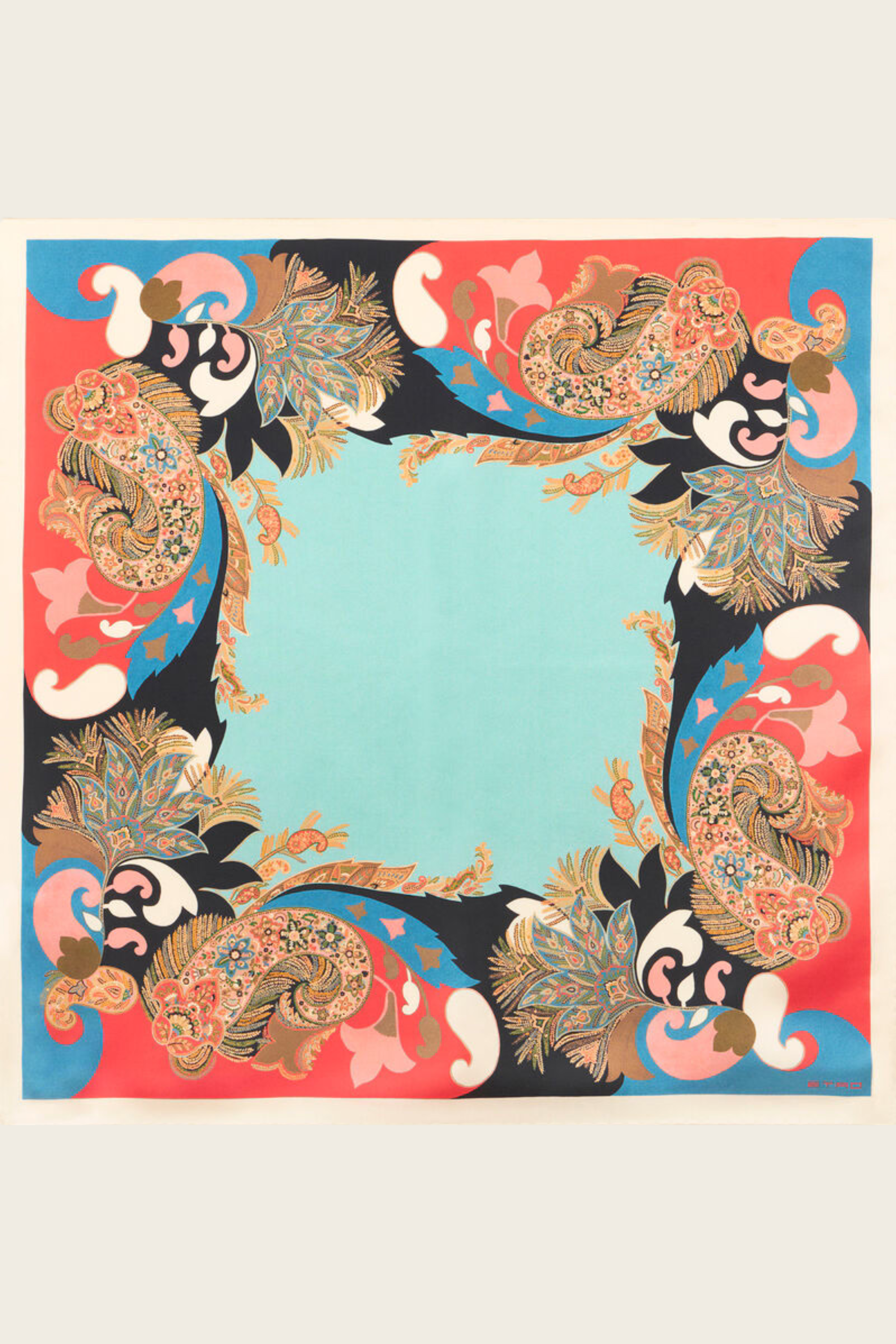 Silk Scarf with Floral Paisley Motif - Etro