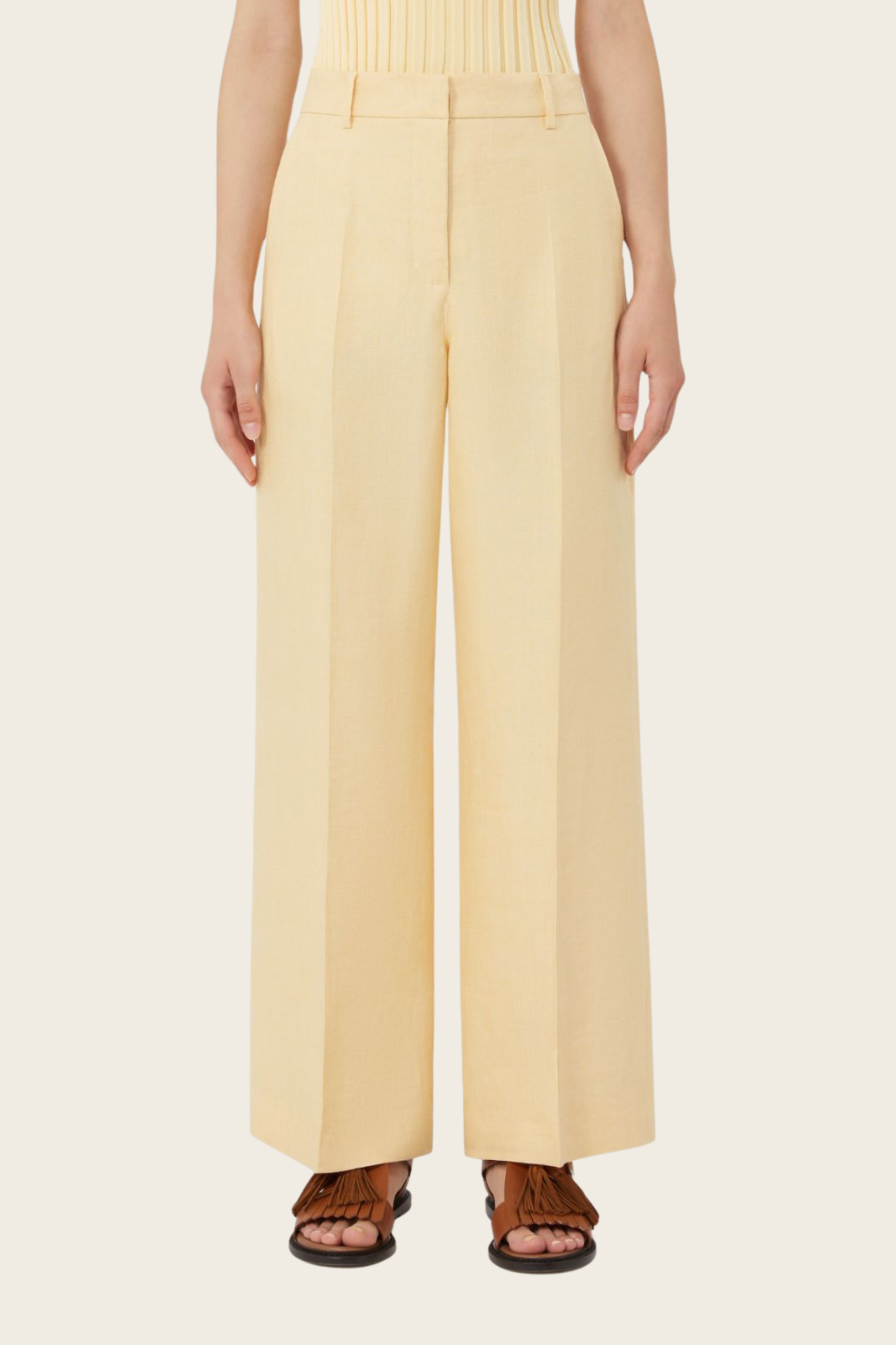 Malizia Linen Canvas Trousers - MaxMara