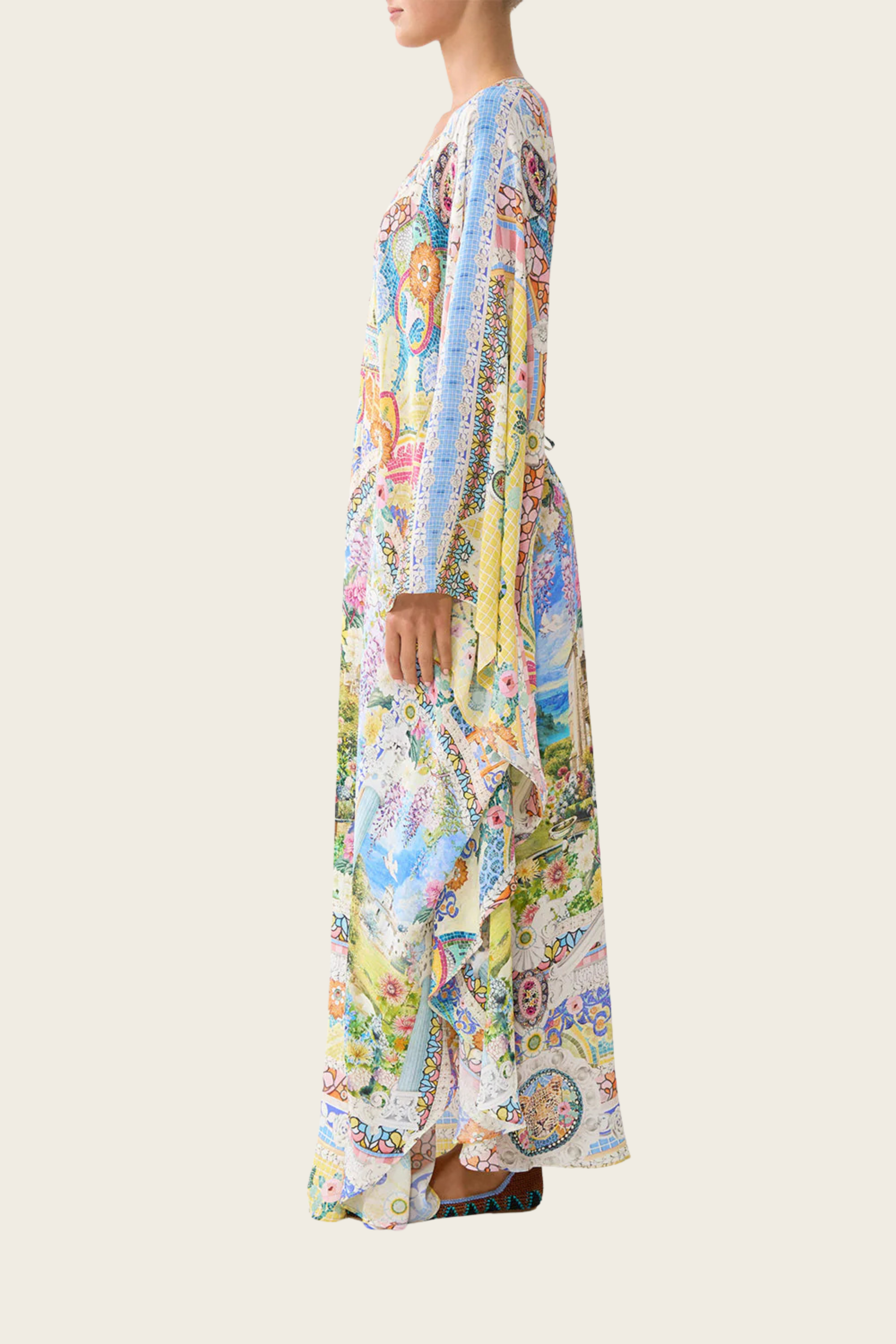 Long Kaftan with Waist Detail - Navas Nouveau - Camilla