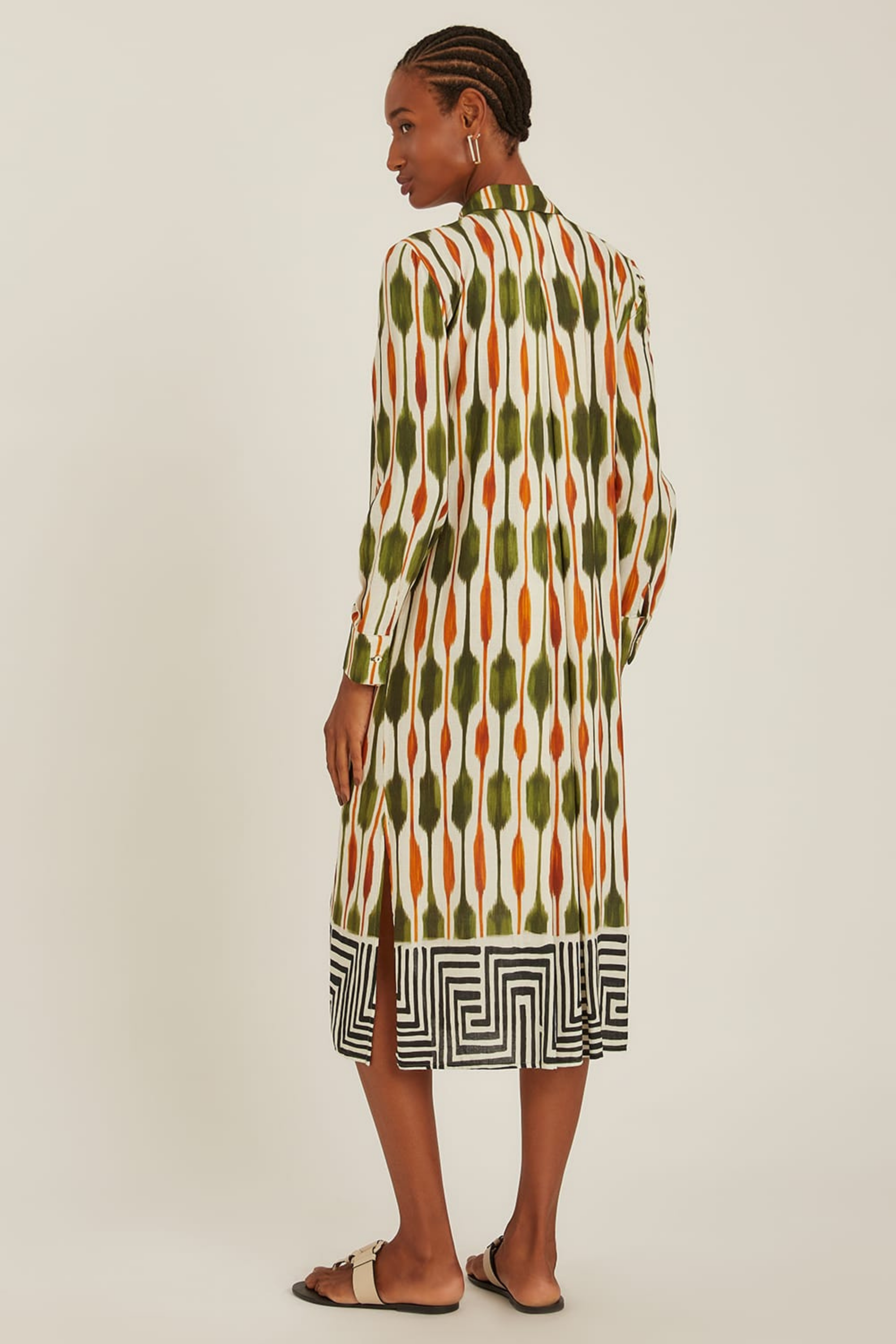 Back Pleated Button-up Shirt dress - Lenny Niemeyer