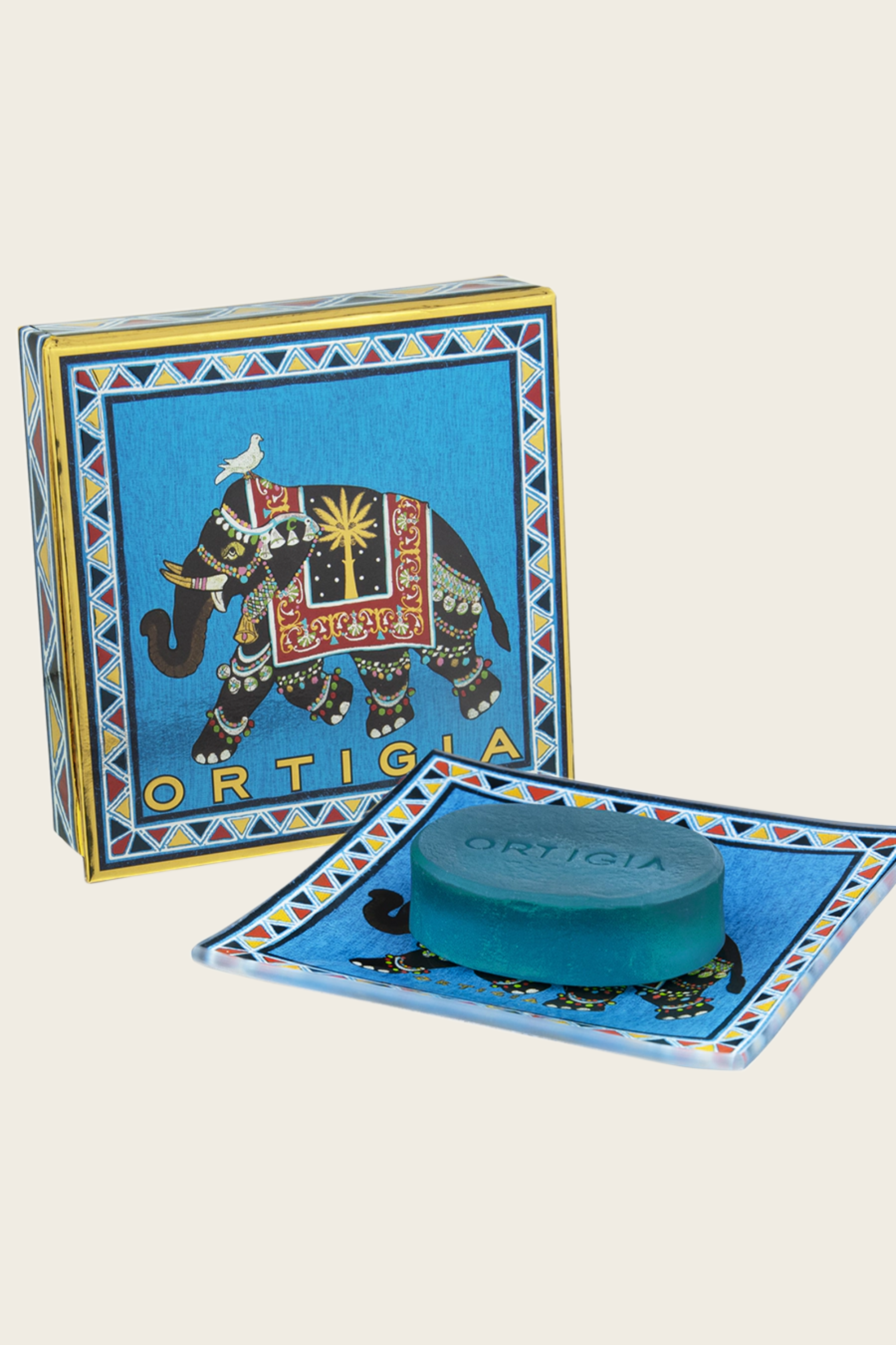 Conjunto Prato de Vidro & Sabonete Sandalo - Ortigia Sicilia