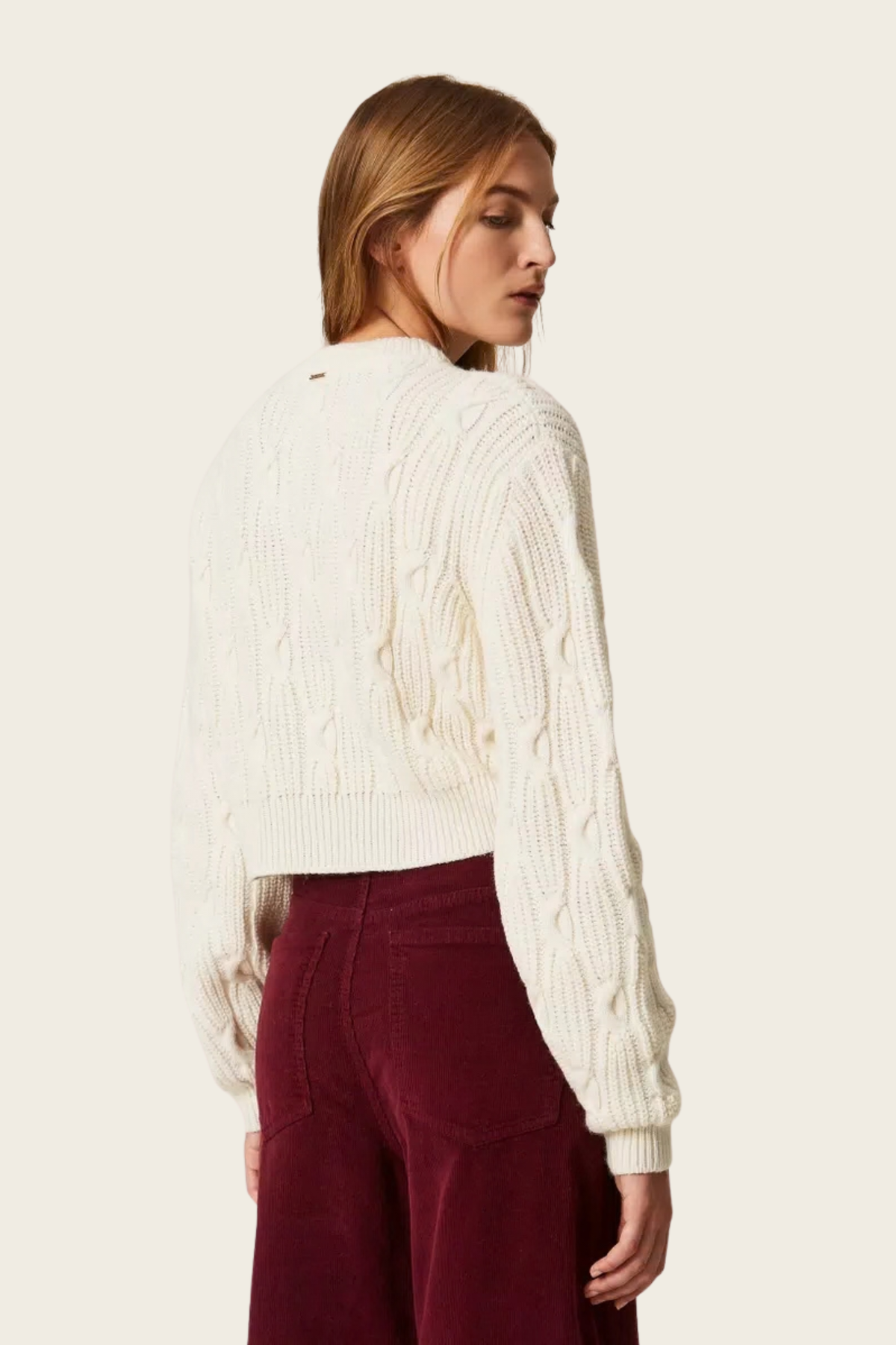Cropped Wool Cardigan - Twinset