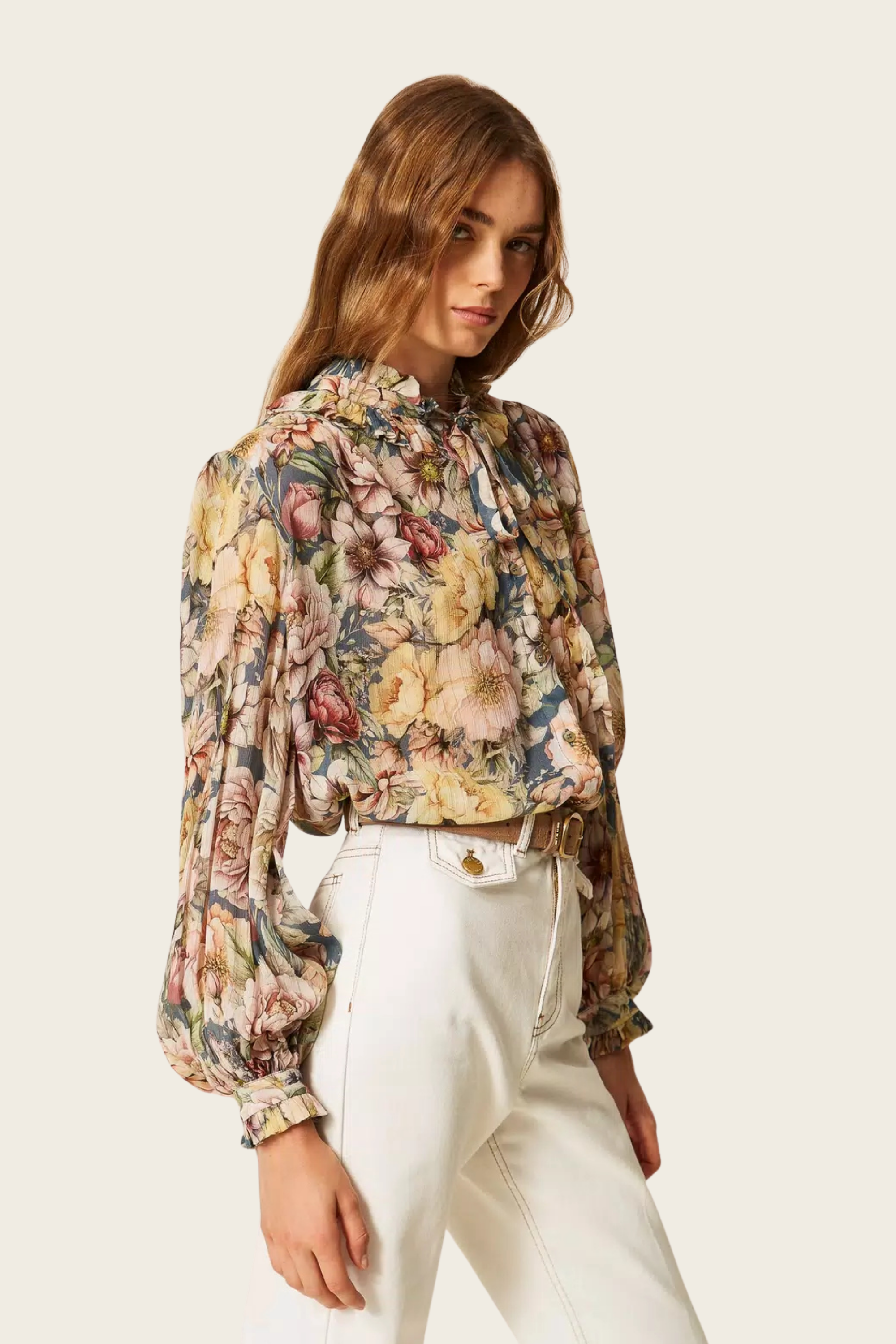 Floral Creponne Shirt - Twinset