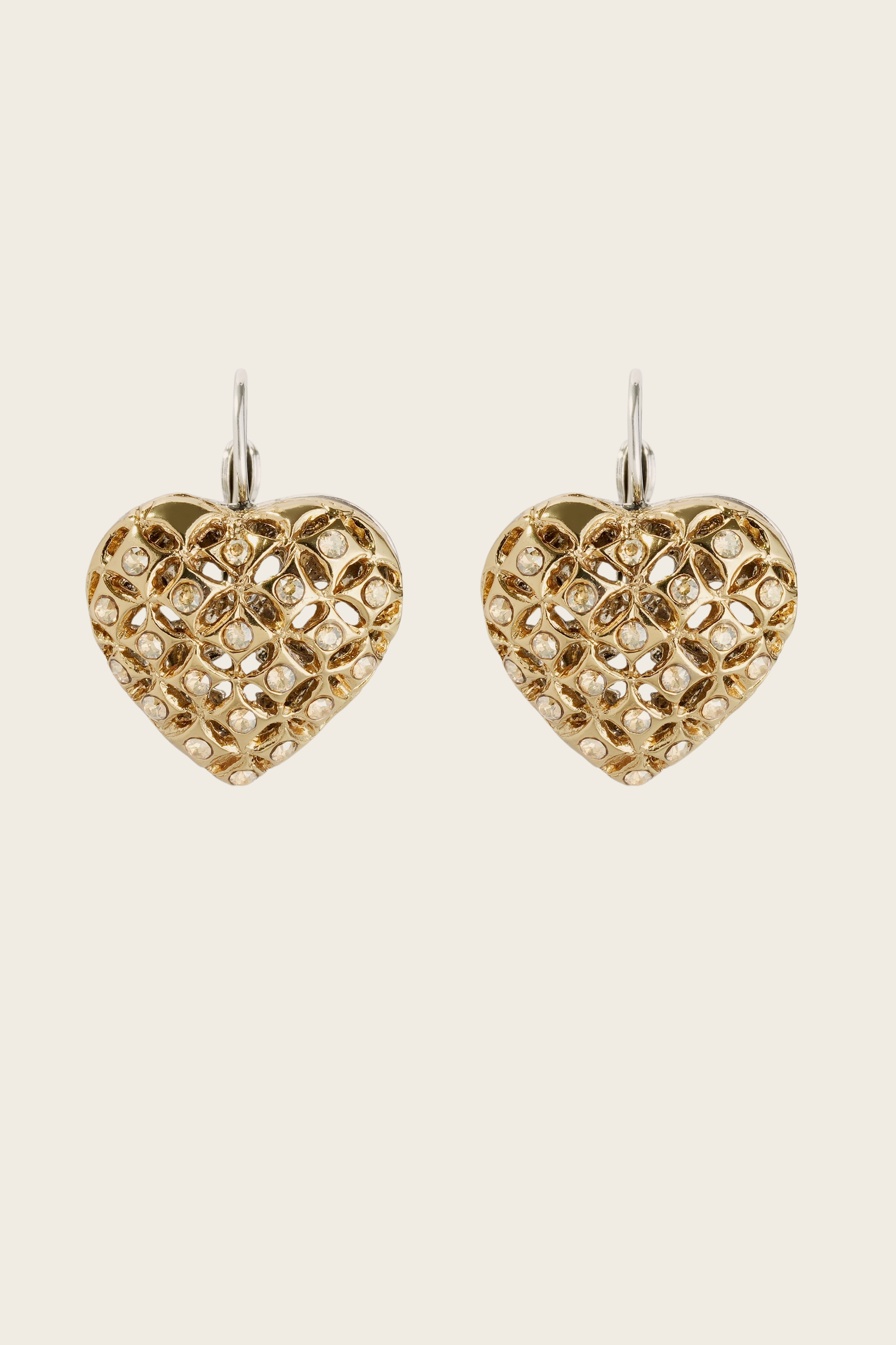 Coracao strass earrings - Gas Bijoux