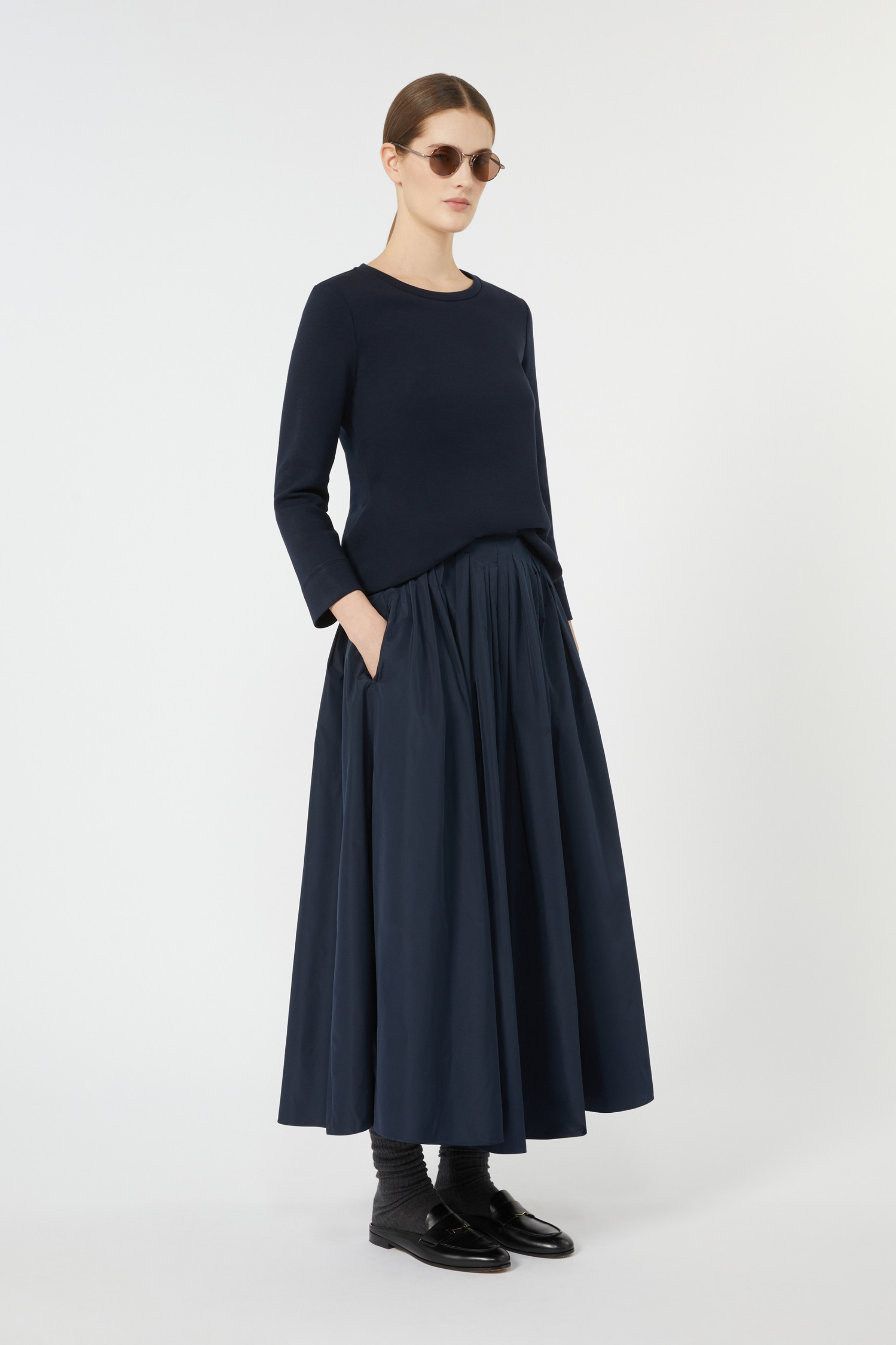 Jokey Tafetta Skirt, Material: 100% Polyester, Colour: Ultramarine, Fit: Flared, full skirt, New Arrivals, Espace Cannelle, FW25