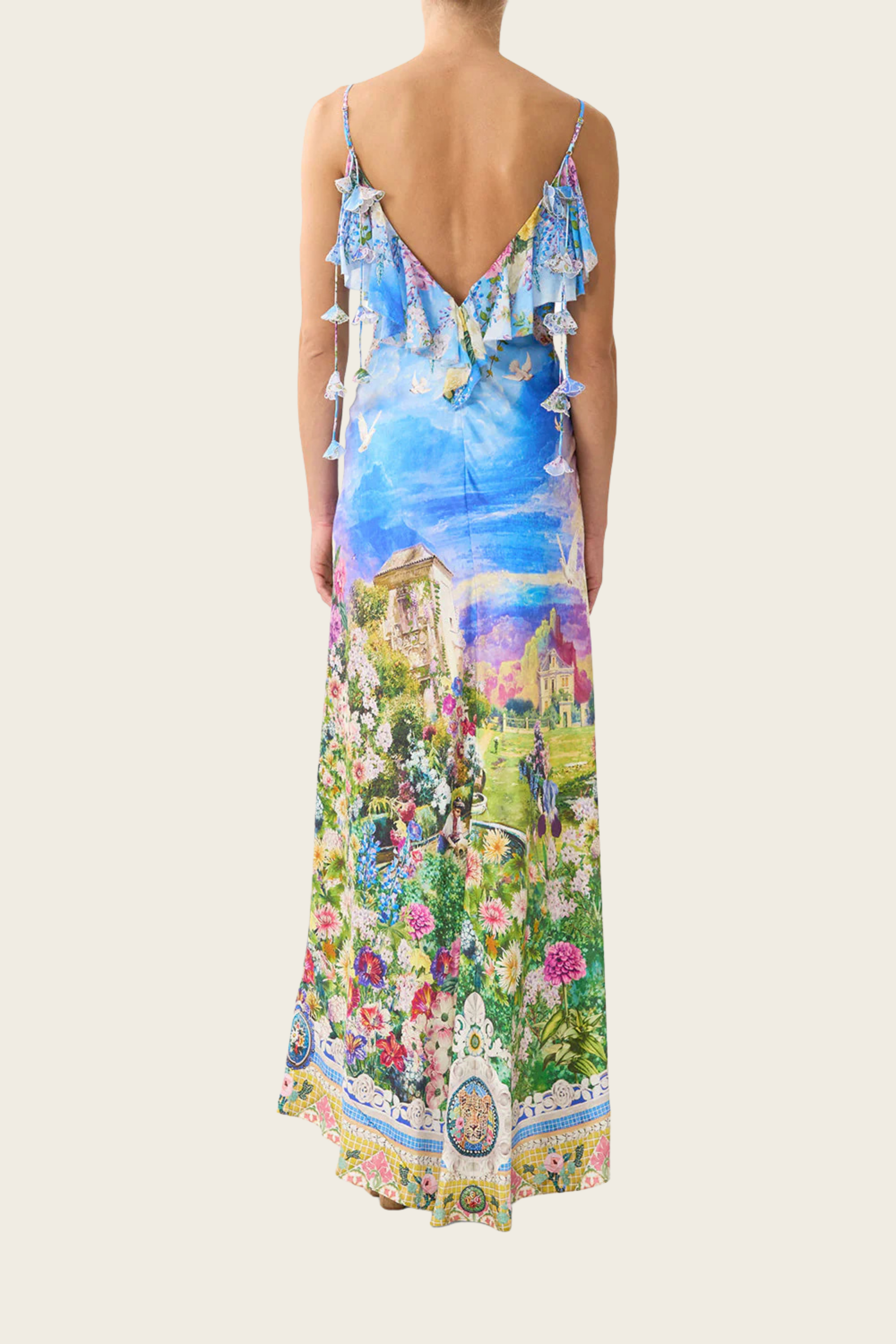 V-Neck Bias Slip Dress with Back Frill - Navas Nouveau - Camilla - ESPACE CANNELLE - SS26 - New Arrivals