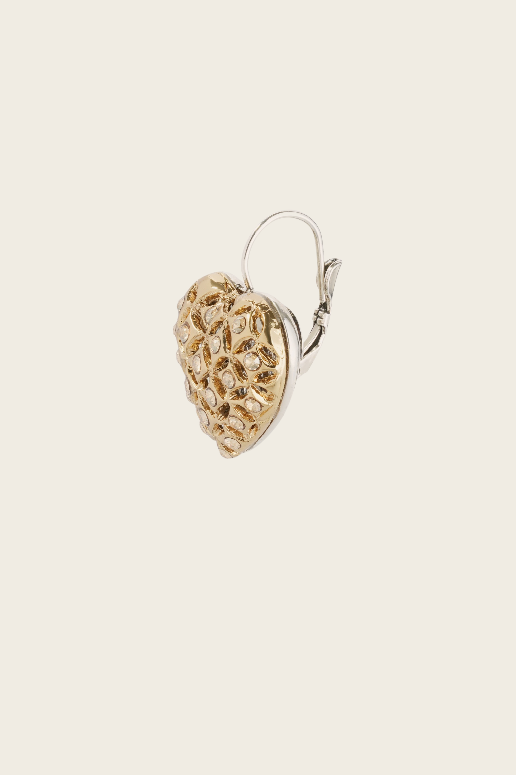 Coracao strass earrings - Gas Bijoux
