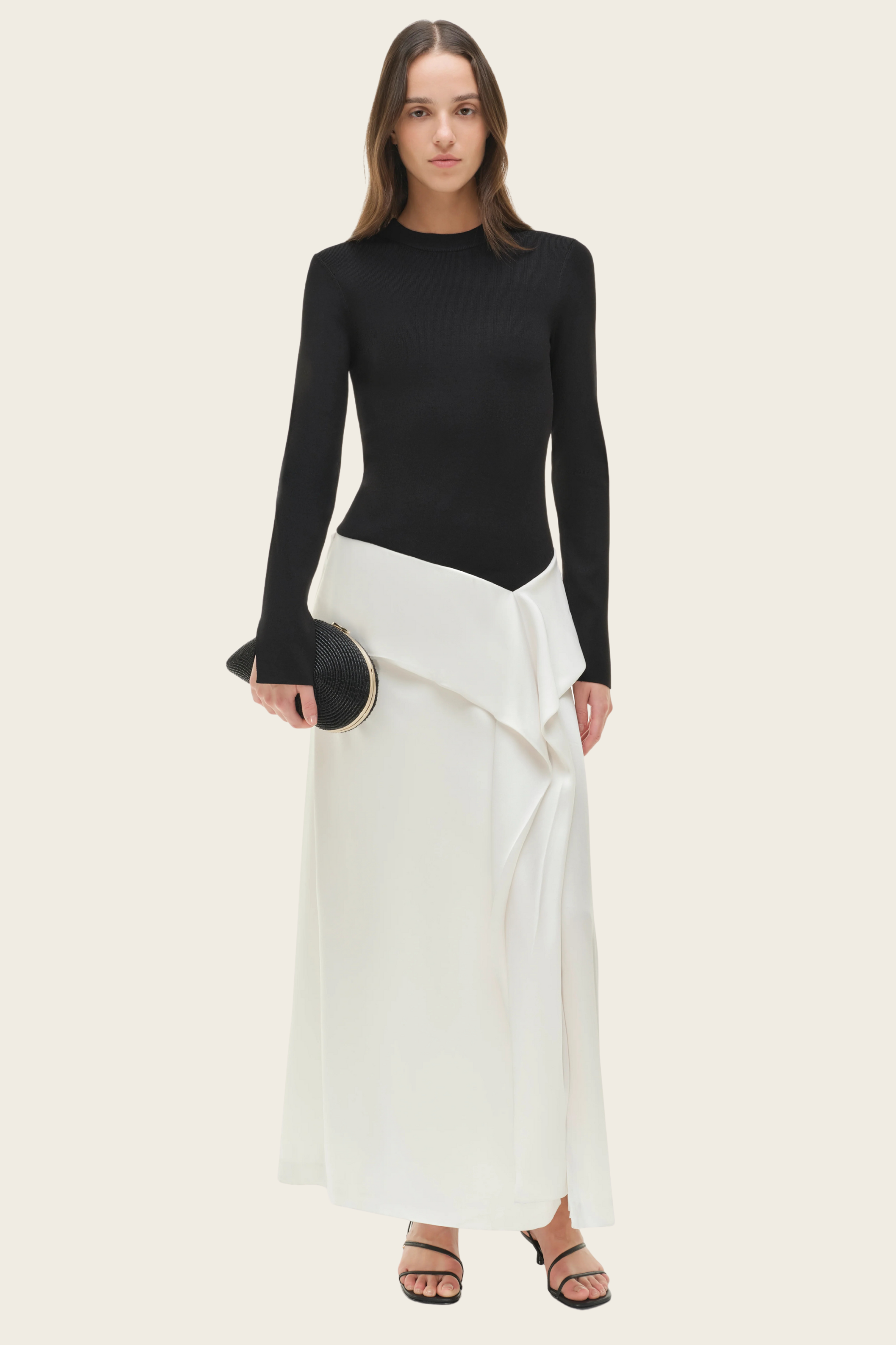 Ornella Knit Satin Midi Dress - Simkhai