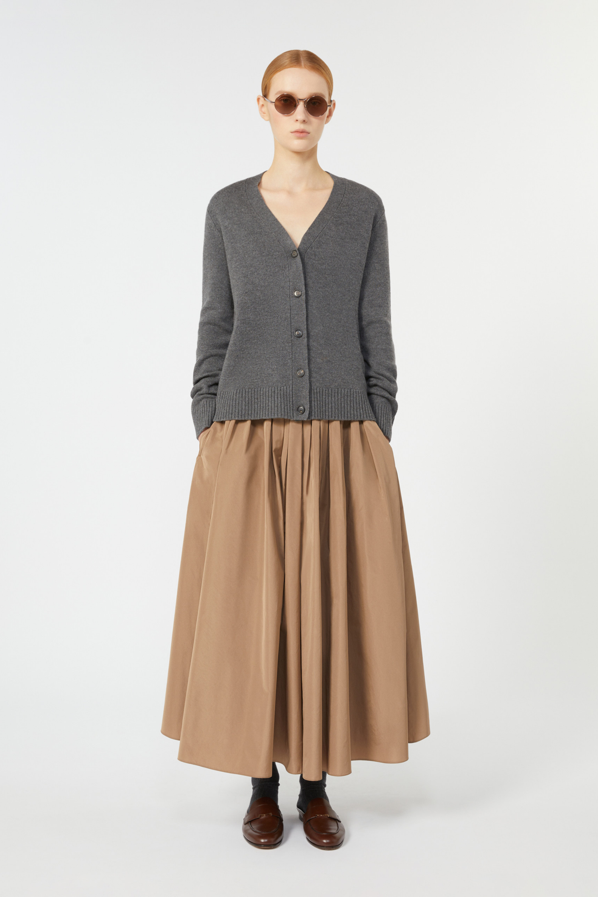 Jokey Tafetta Skirt, Material: 100% Polyester, Colour: Camel, Fit: Flared, full skirt, New Arrivals, FW25, Espace Cannelle