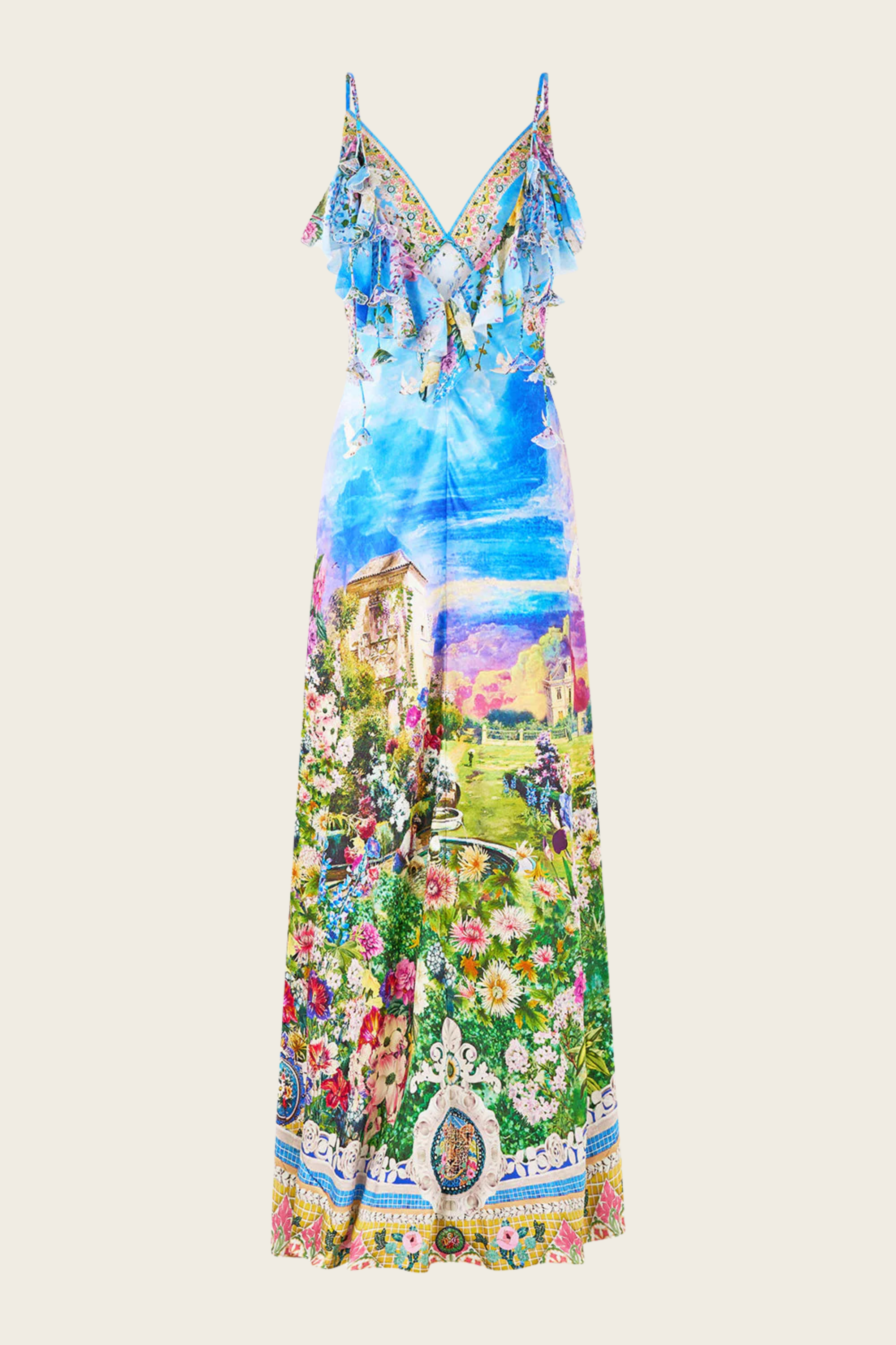 V-Neck Bias Slip Dress with Back Frill - Navas Nouveau - Camilla - ESPACE CANNELLE - SS26 - New Arrivals